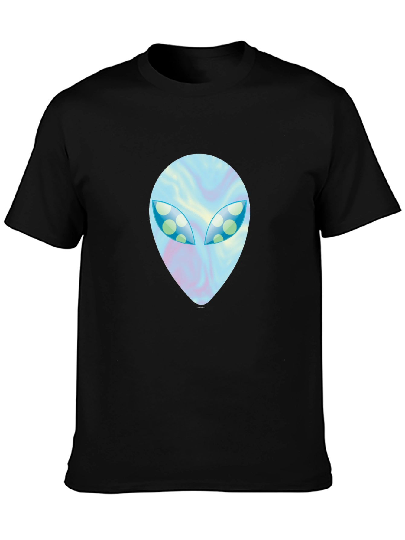 Alien Face Graphic Black T-Shirt