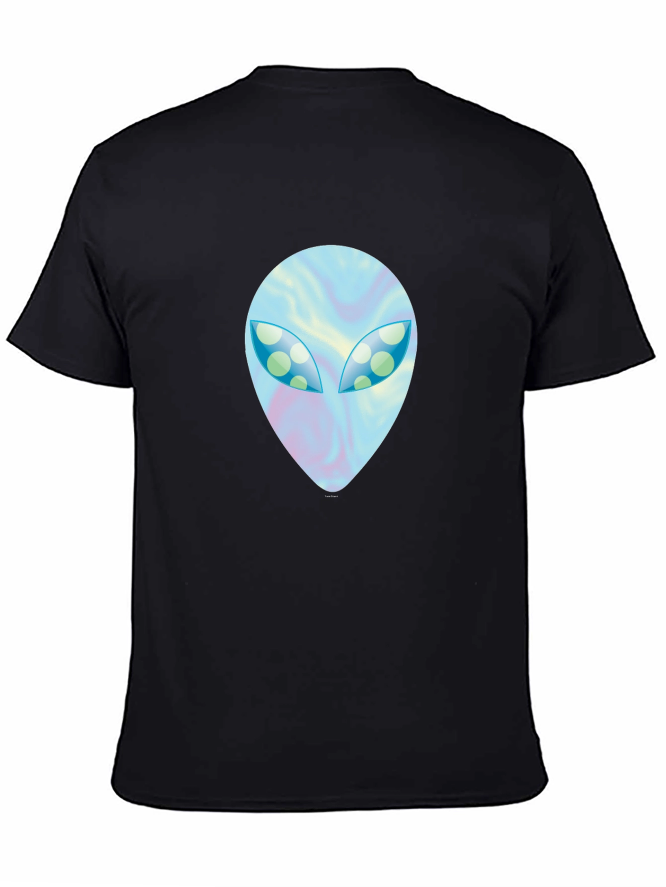 Alien Face Graphic Black T-Shirt
