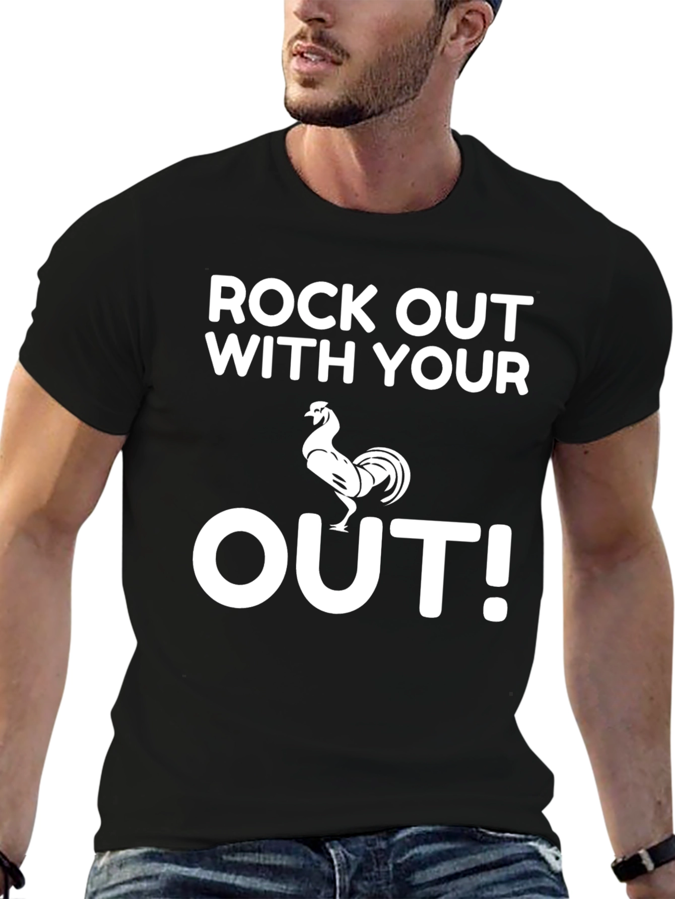 Rock Out With Your Cock Out Funny T-Shirt