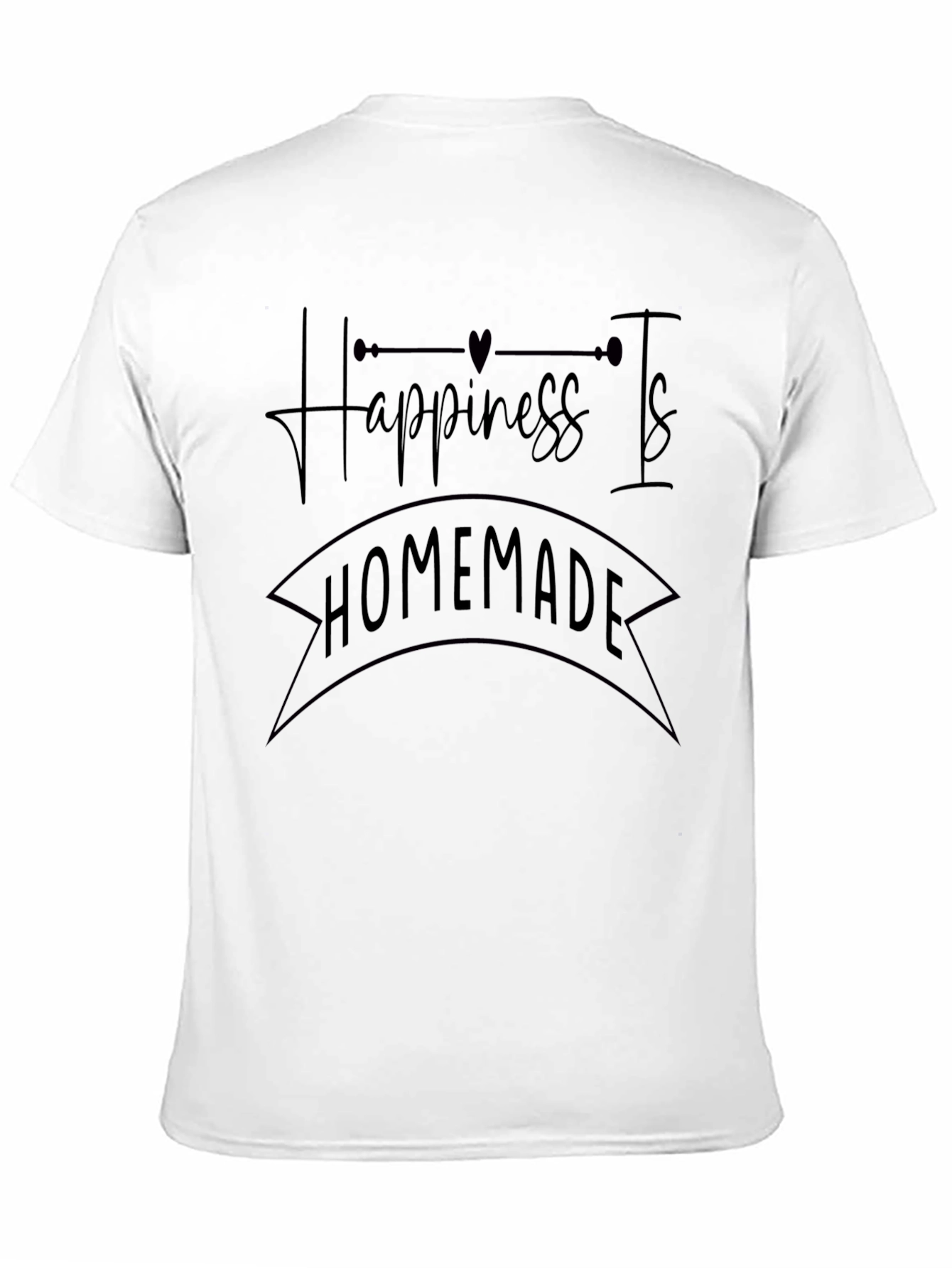 Happiness Is Homemade Black Graphic T-Shirt