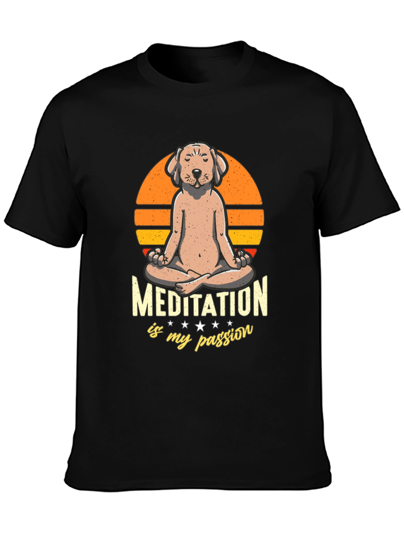 Meditating Dog T-Shirt - Find Your Zen