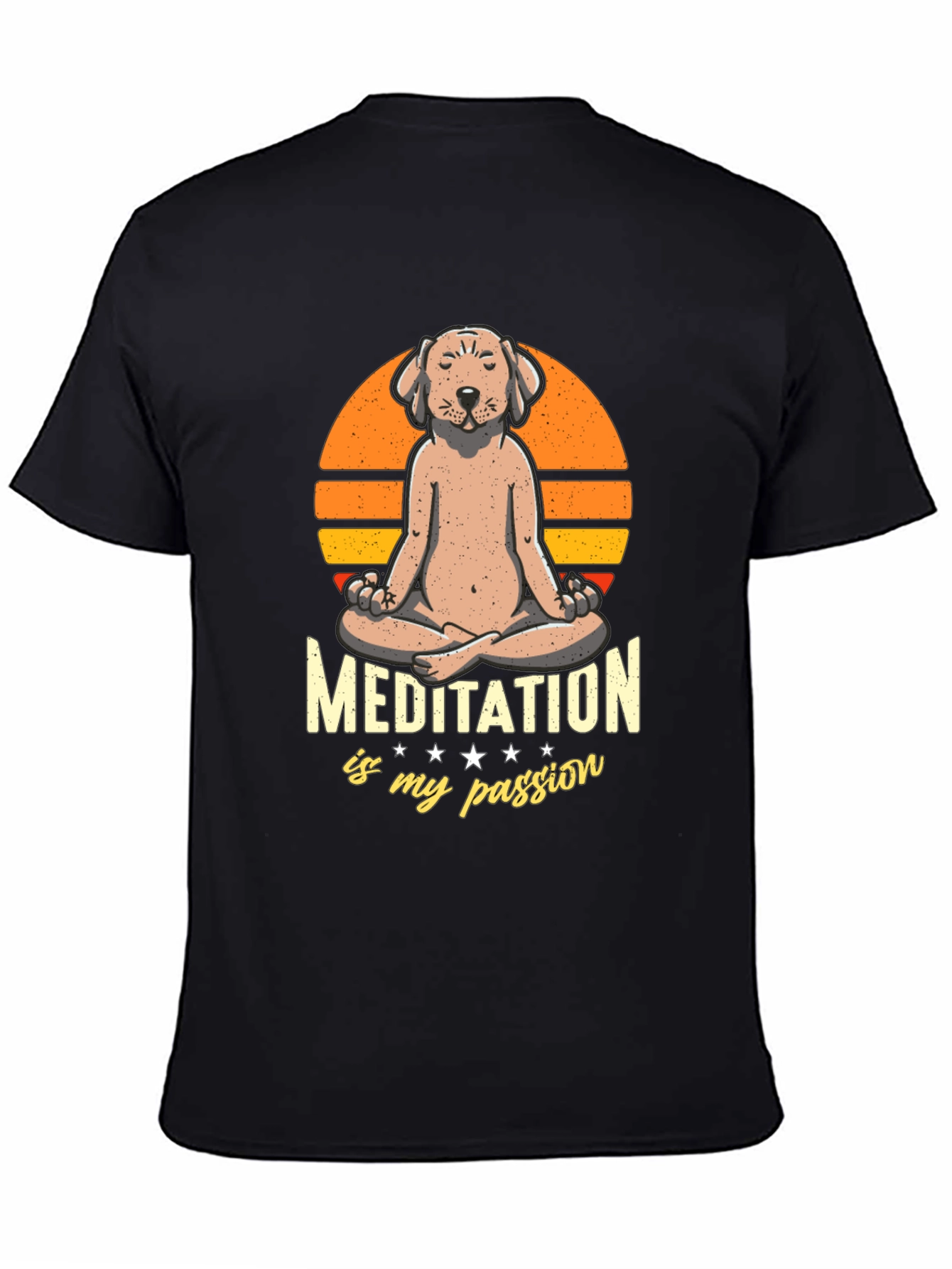 Meditating Dog T-Shirt - Find Your Zen