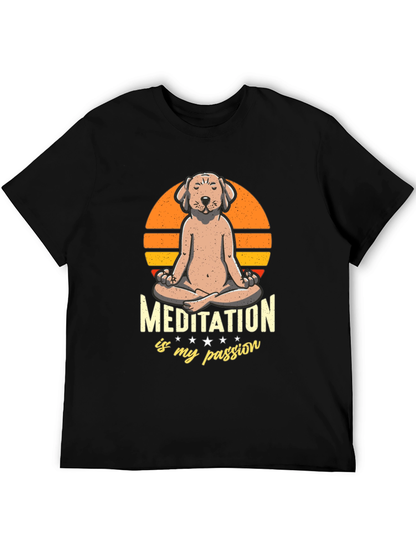 Meditating Dog T-Shirt - Find Your Zen