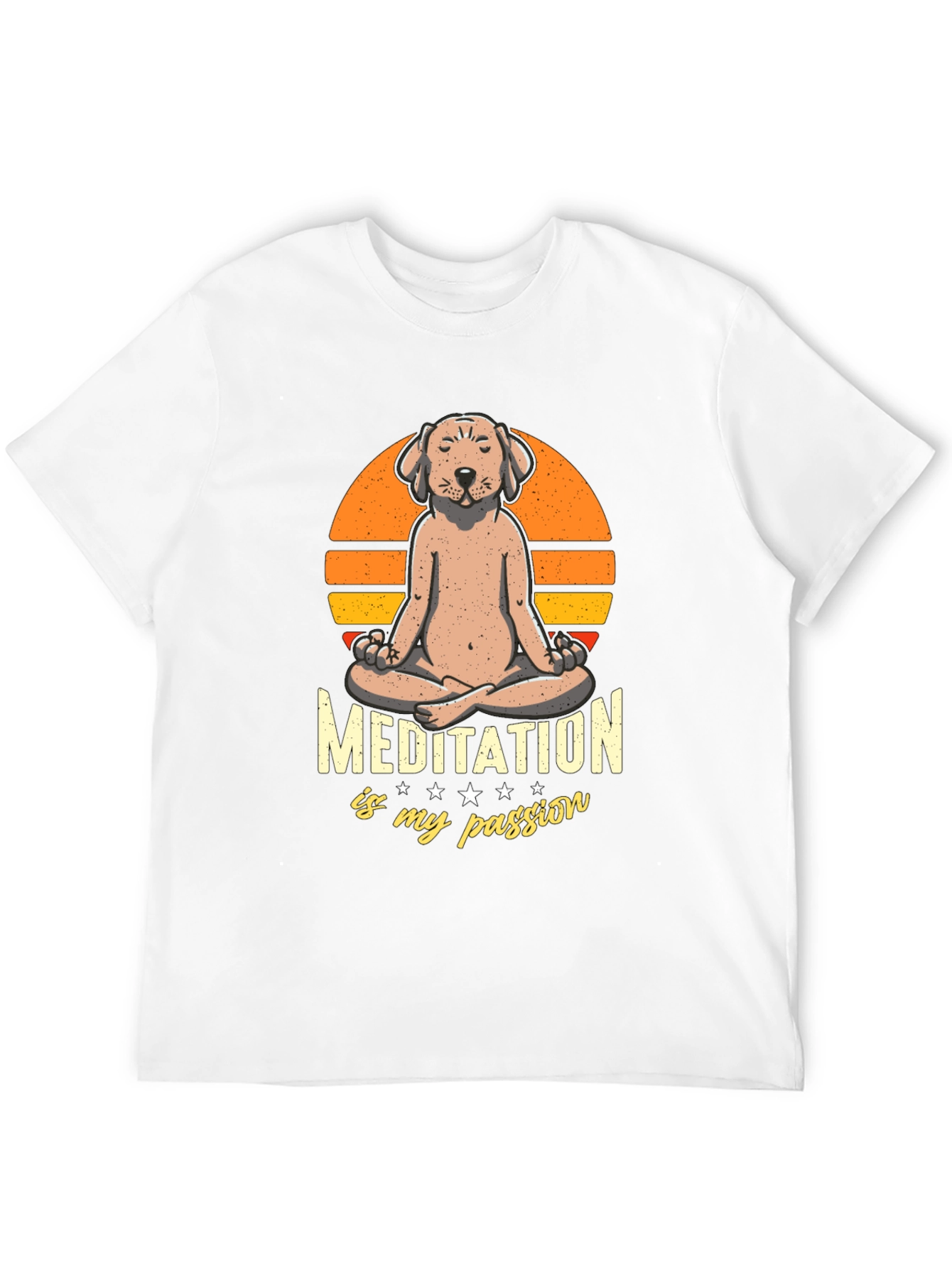 Meditating Dog T-Shirt - Find Your Zen