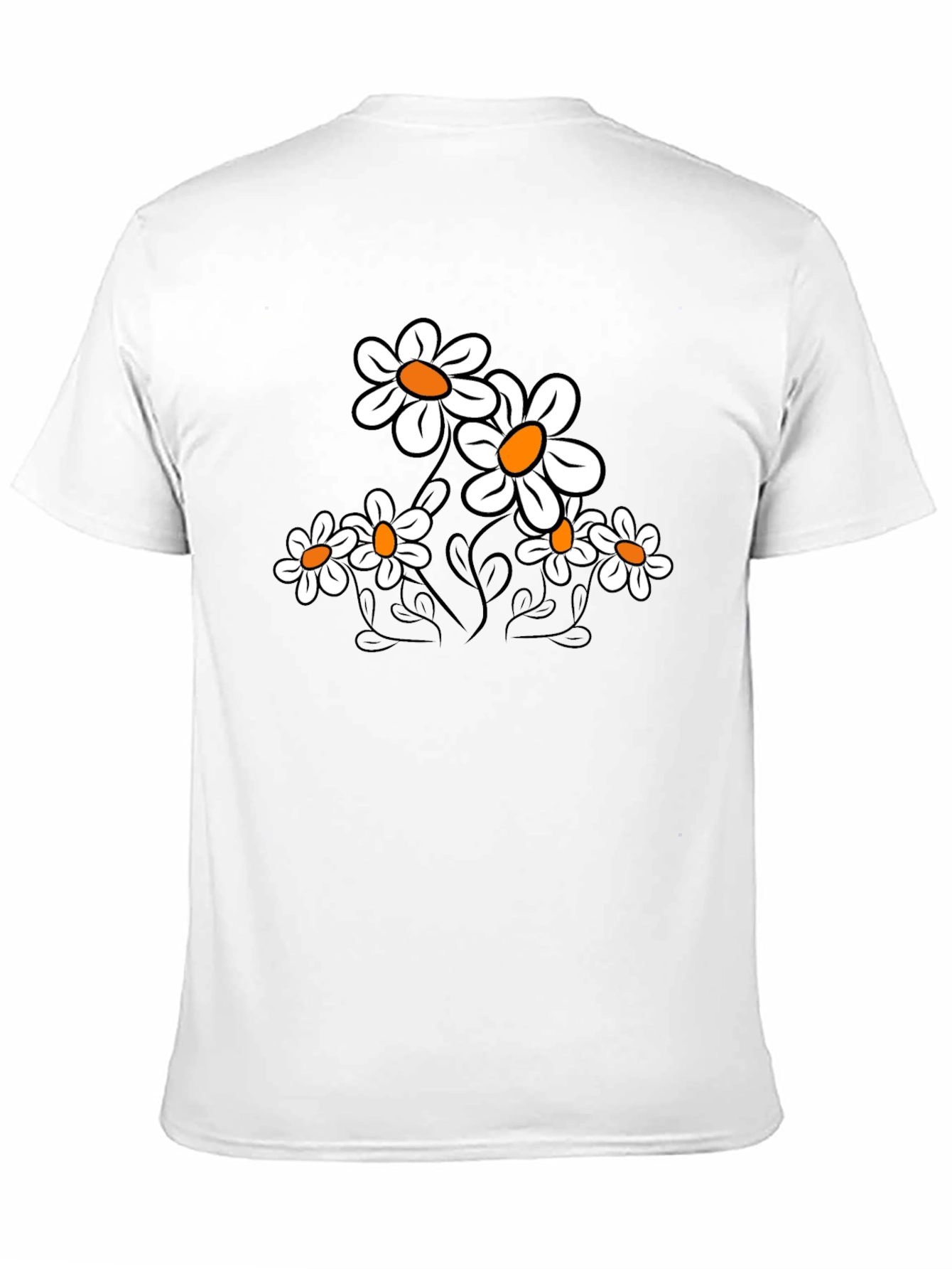 Floral Print T-Shirt - Black