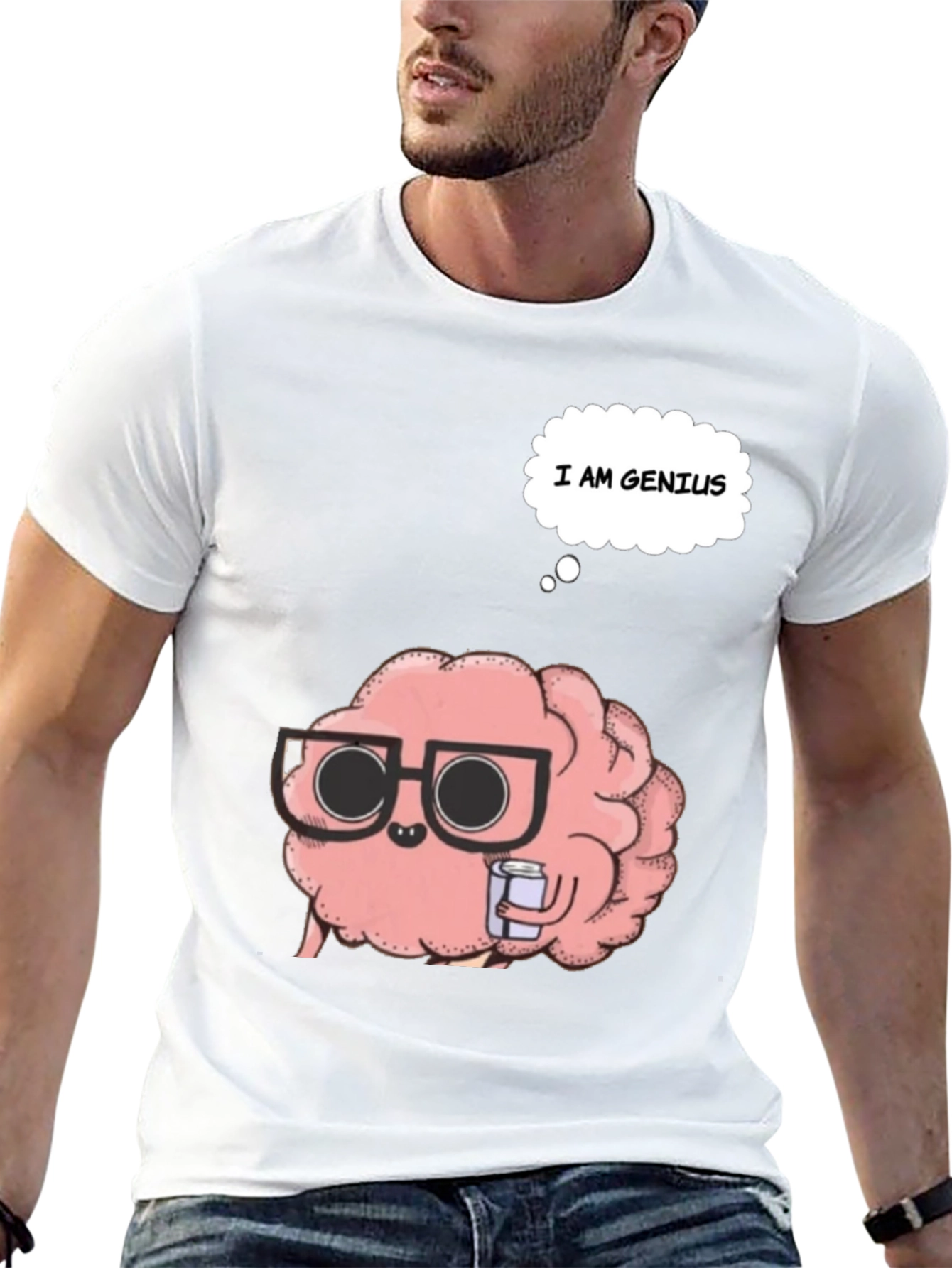 Brainy Genius T-Shirt - Black