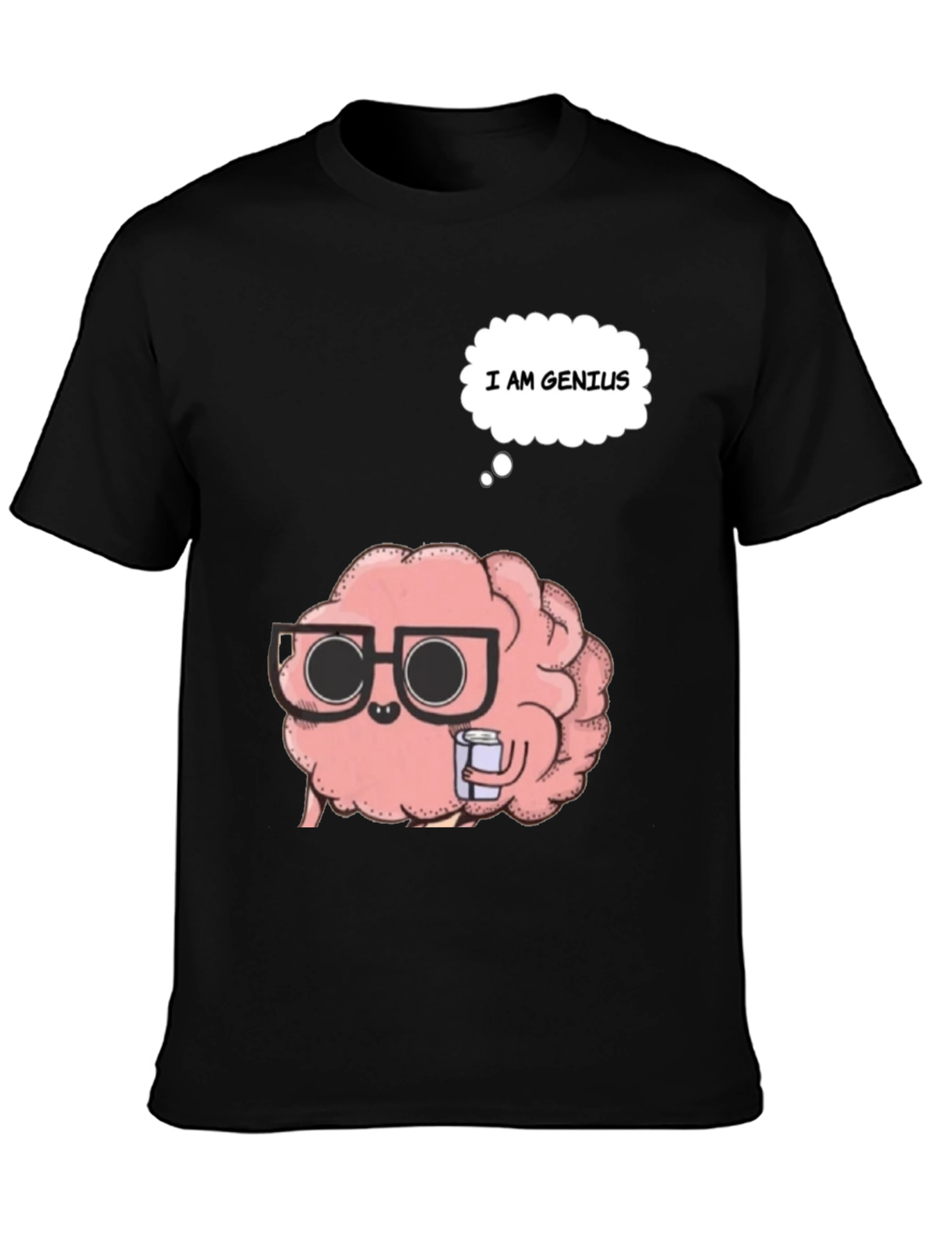 Brainy Genius T-Shirt - Black