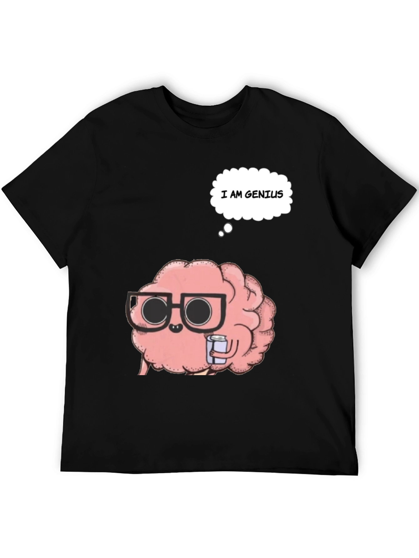 Brainy Genius T-Shirt - Black