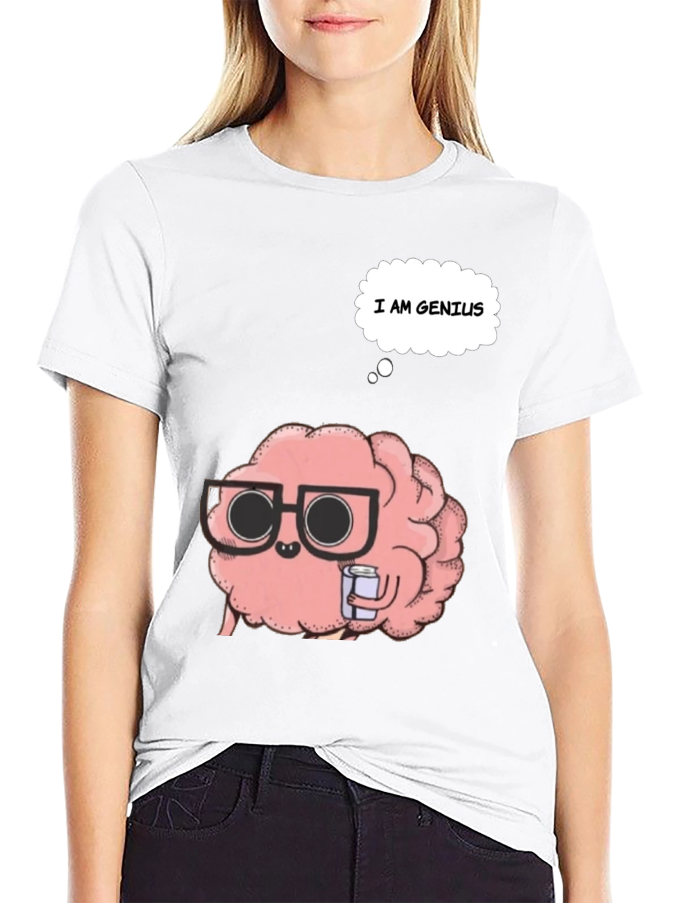 Brainy Genius T-Shirt - Black