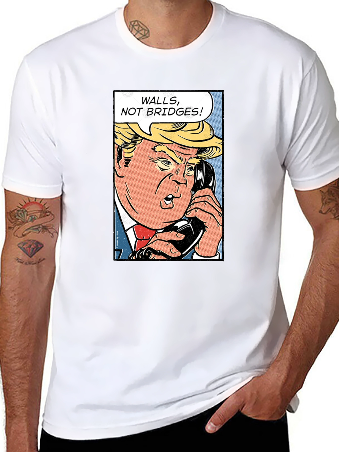 Walls Not Bridges! Funny Political Humor T-Shirt