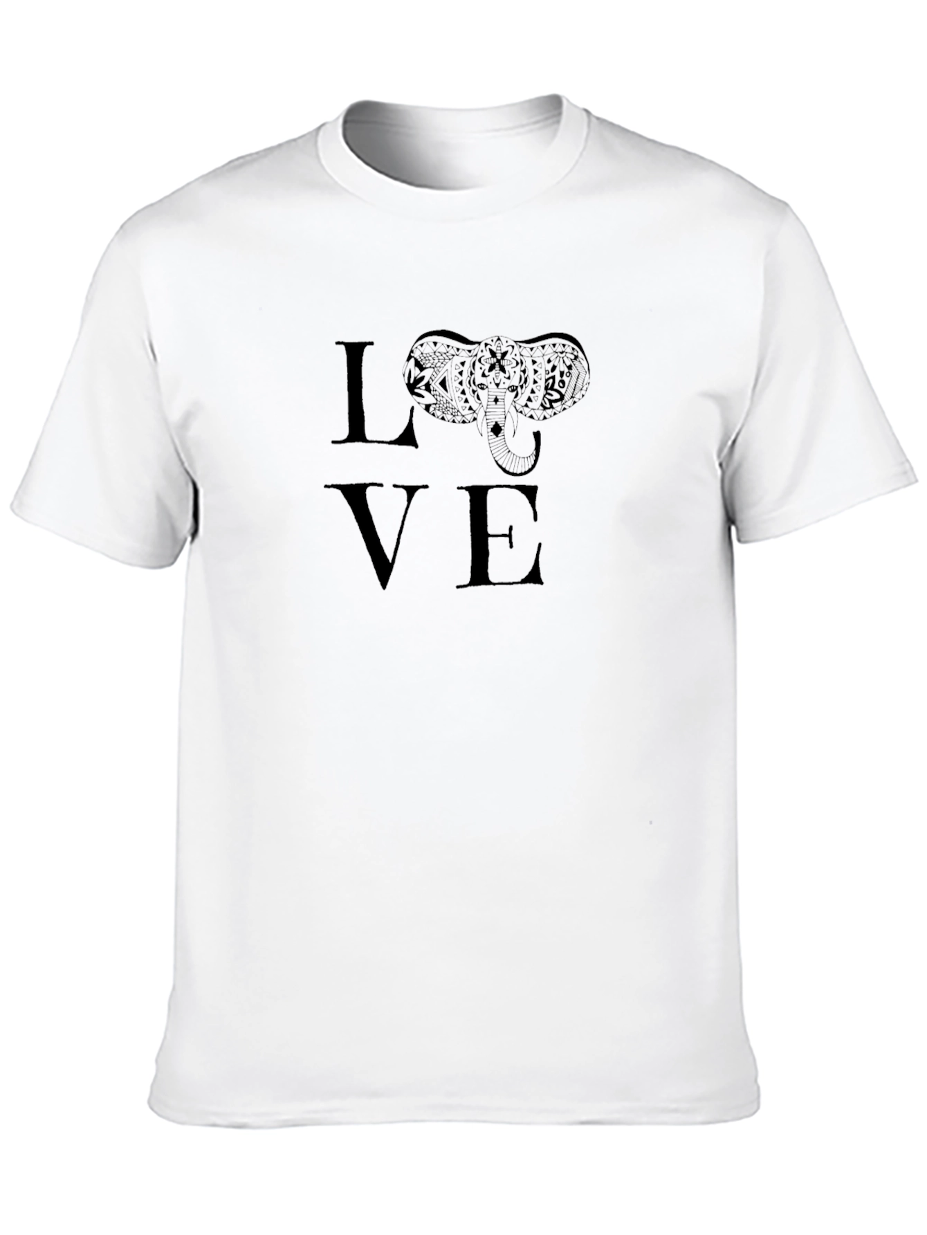 Elephant LOVE Graphic Tee -  Unisex Crew Neck