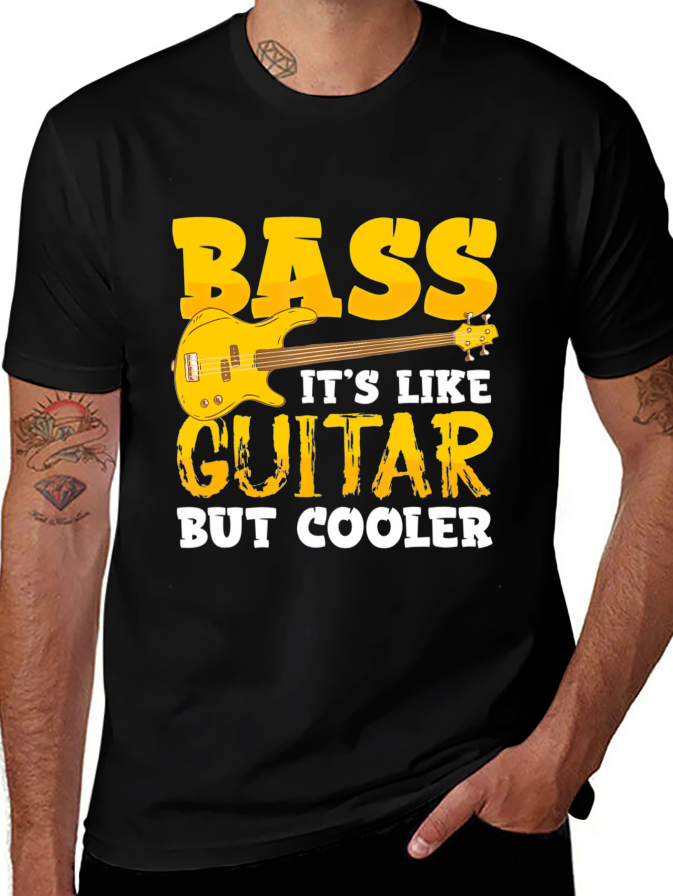 Bass Guitar T-Shirt - Cooler Than Guitar Tee