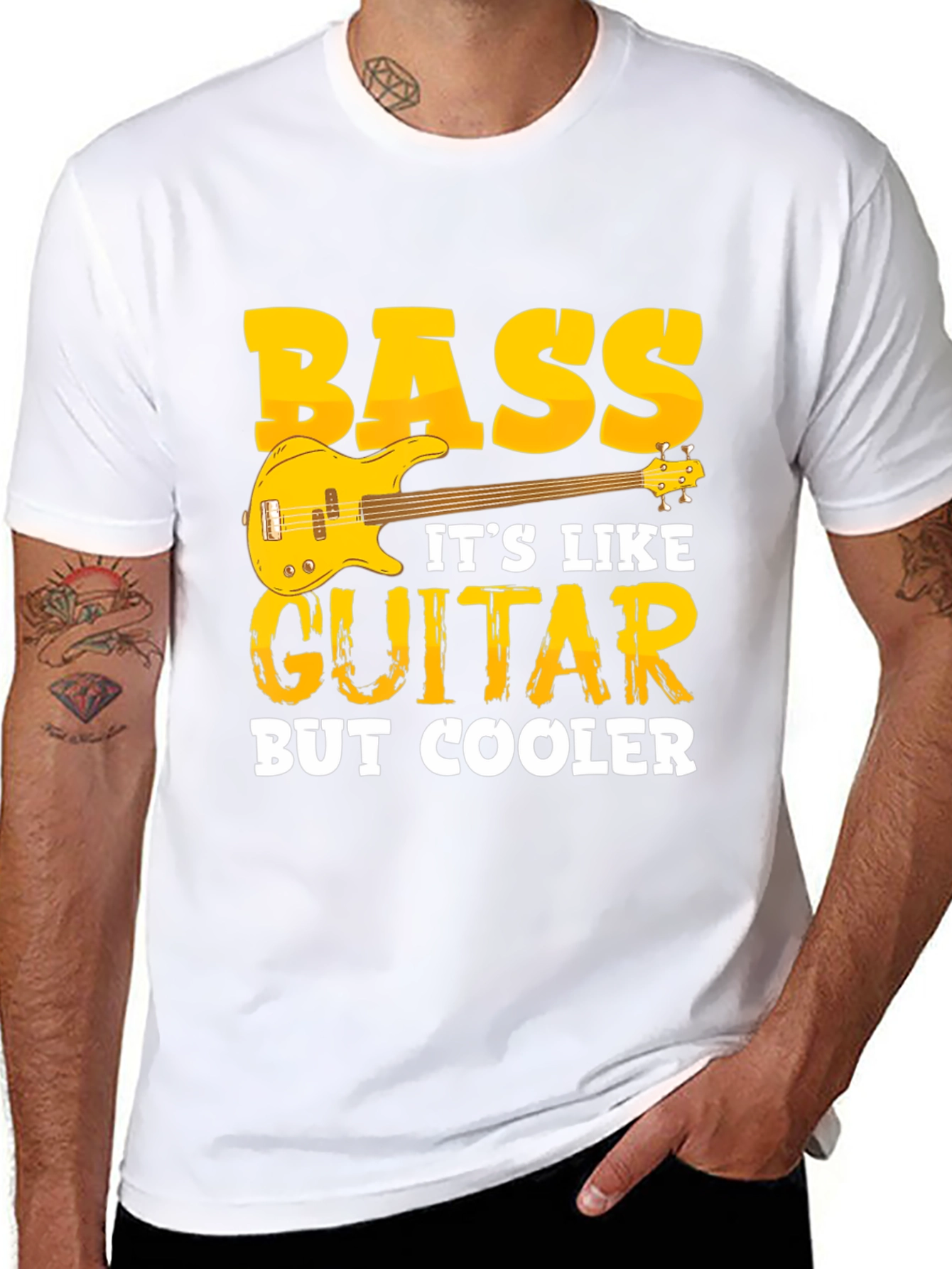 Bass Guitar T-Shirt - Cooler Than Guitar Tee