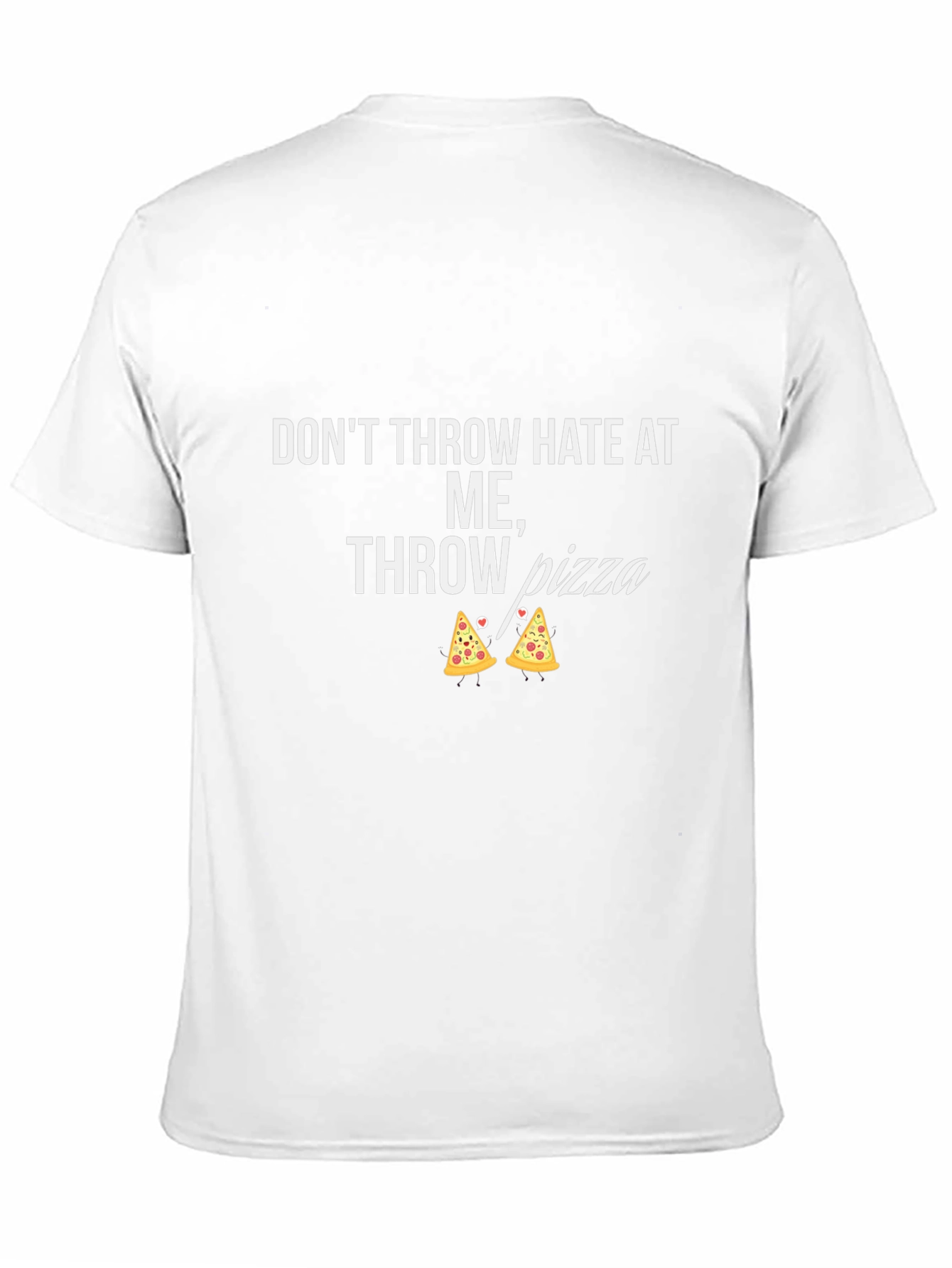 Dont Throw Hate Throw Pizza Black T-Shirt