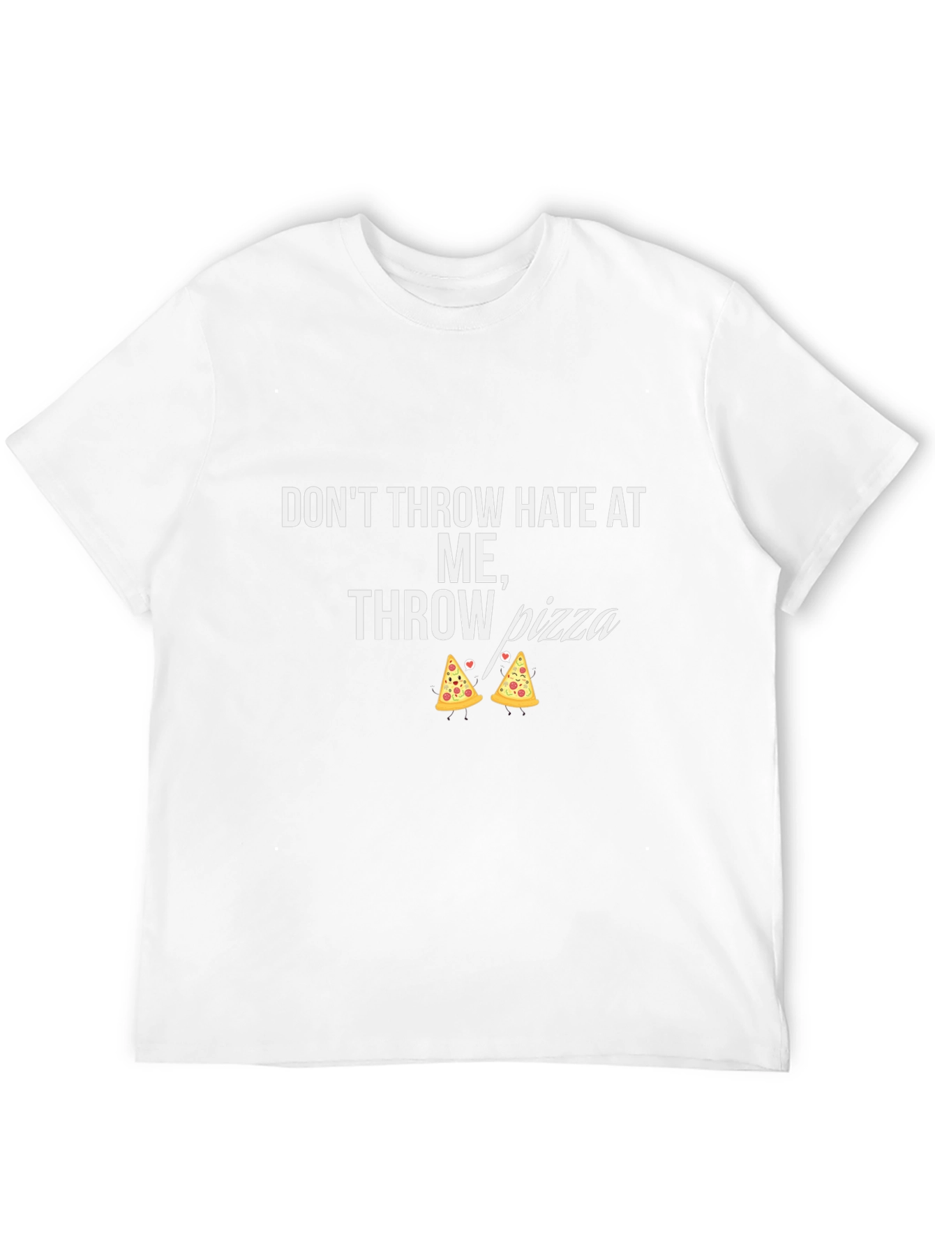 Dont Throw Hate Throw Pizza Black T-Shirt