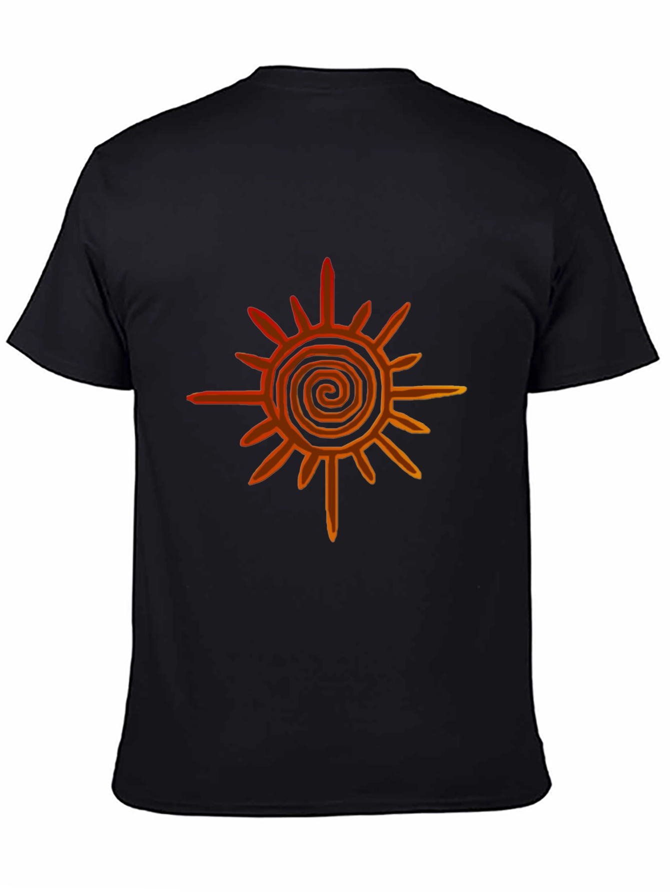 Tribal Sun Graphic Black T-Shirt