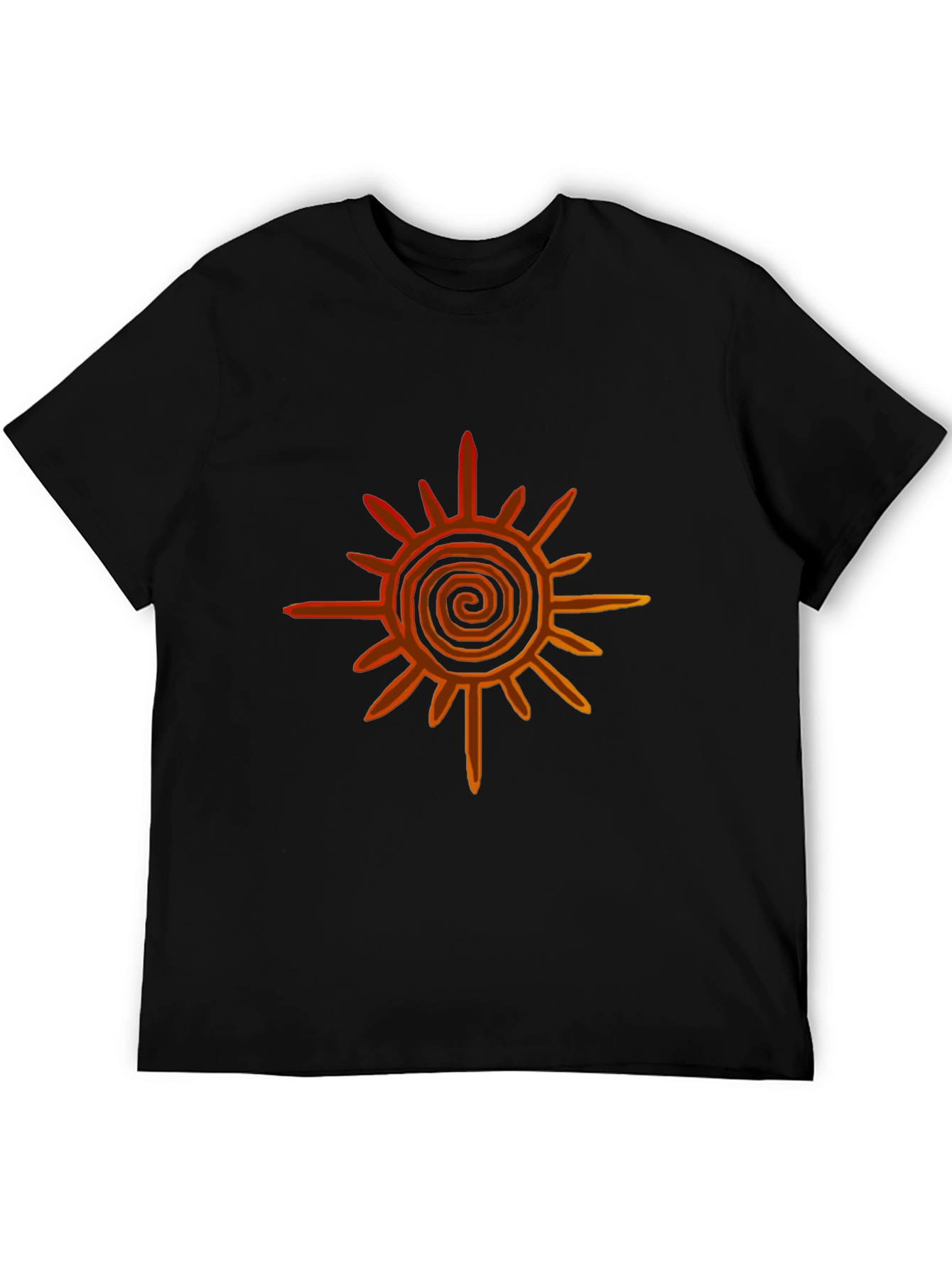 Tribal Sun Graphic Black T-Shirt