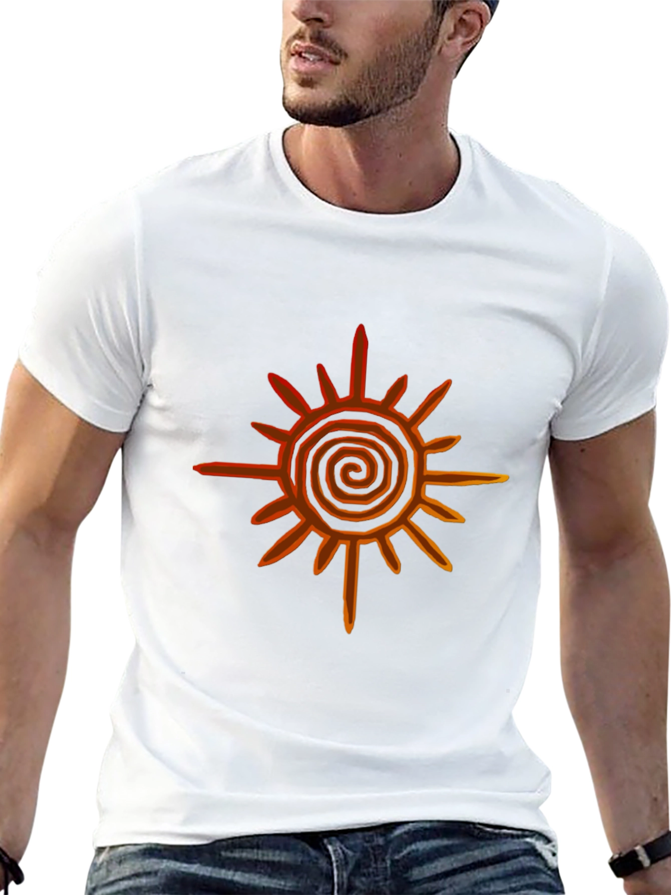 Tribal Sun Graphic Black T-Shirt