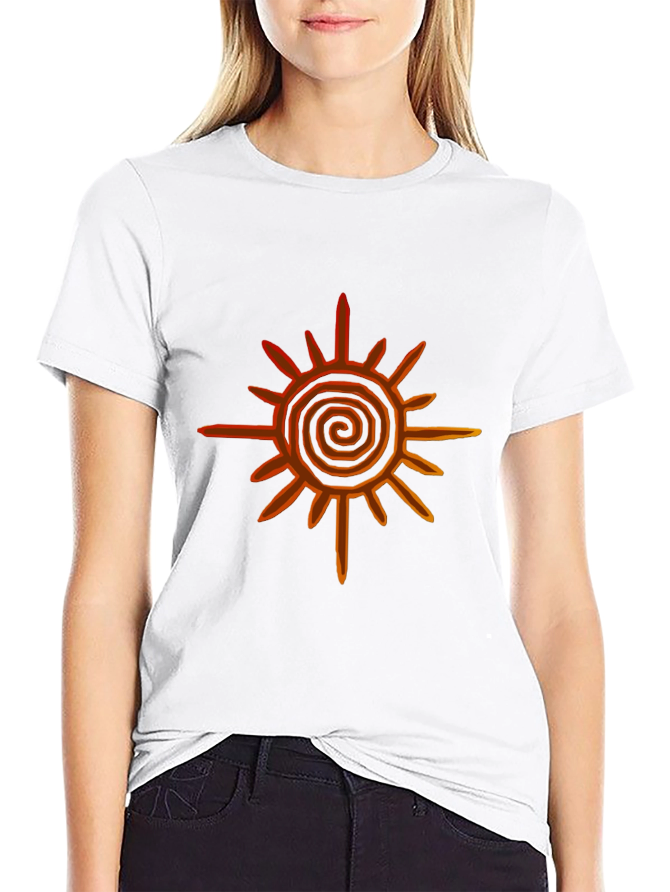 Tribal Sun Graphic Black T-Shirt