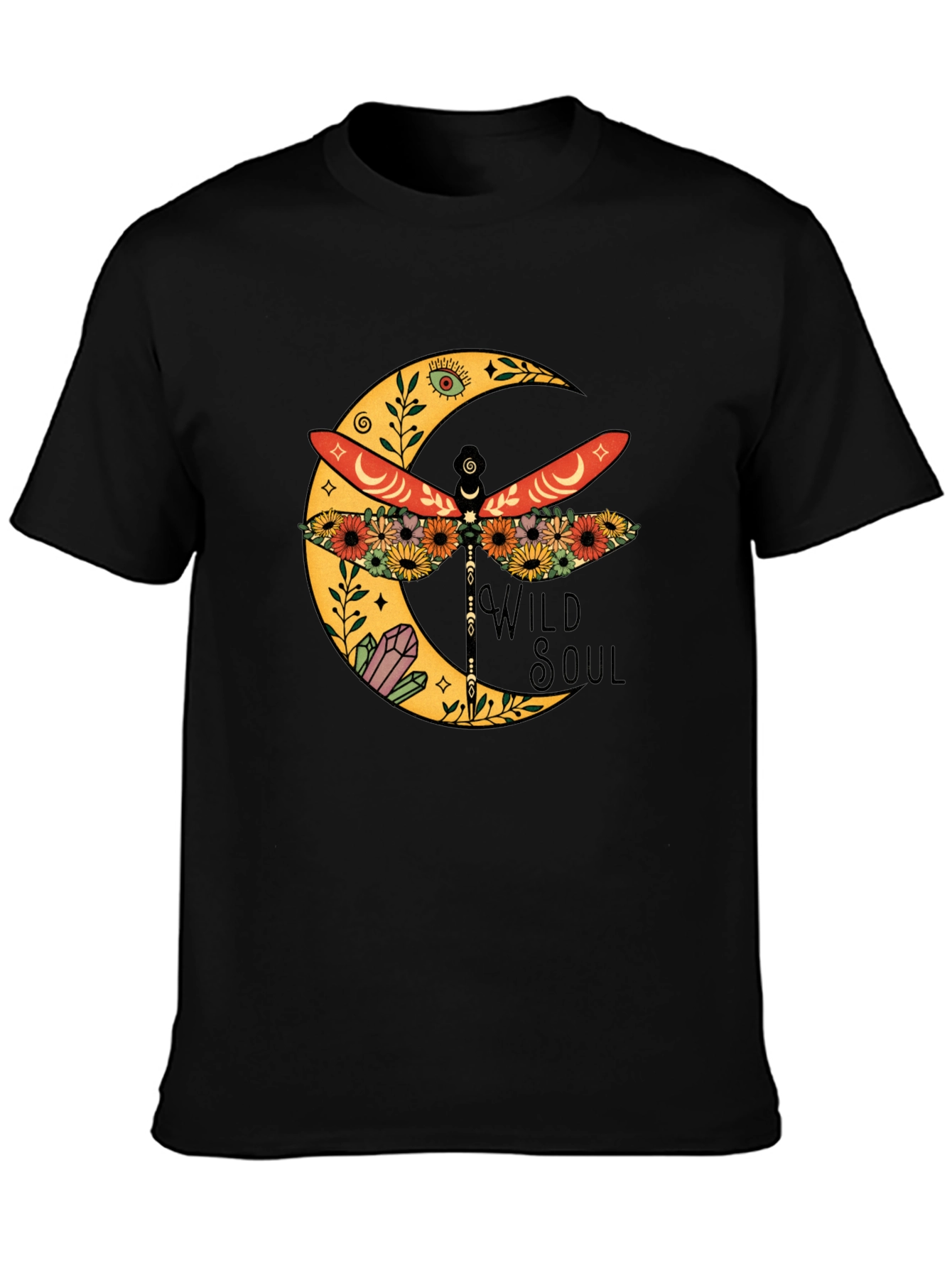 Wild Soul Dragonfly Moon Graphic Tee