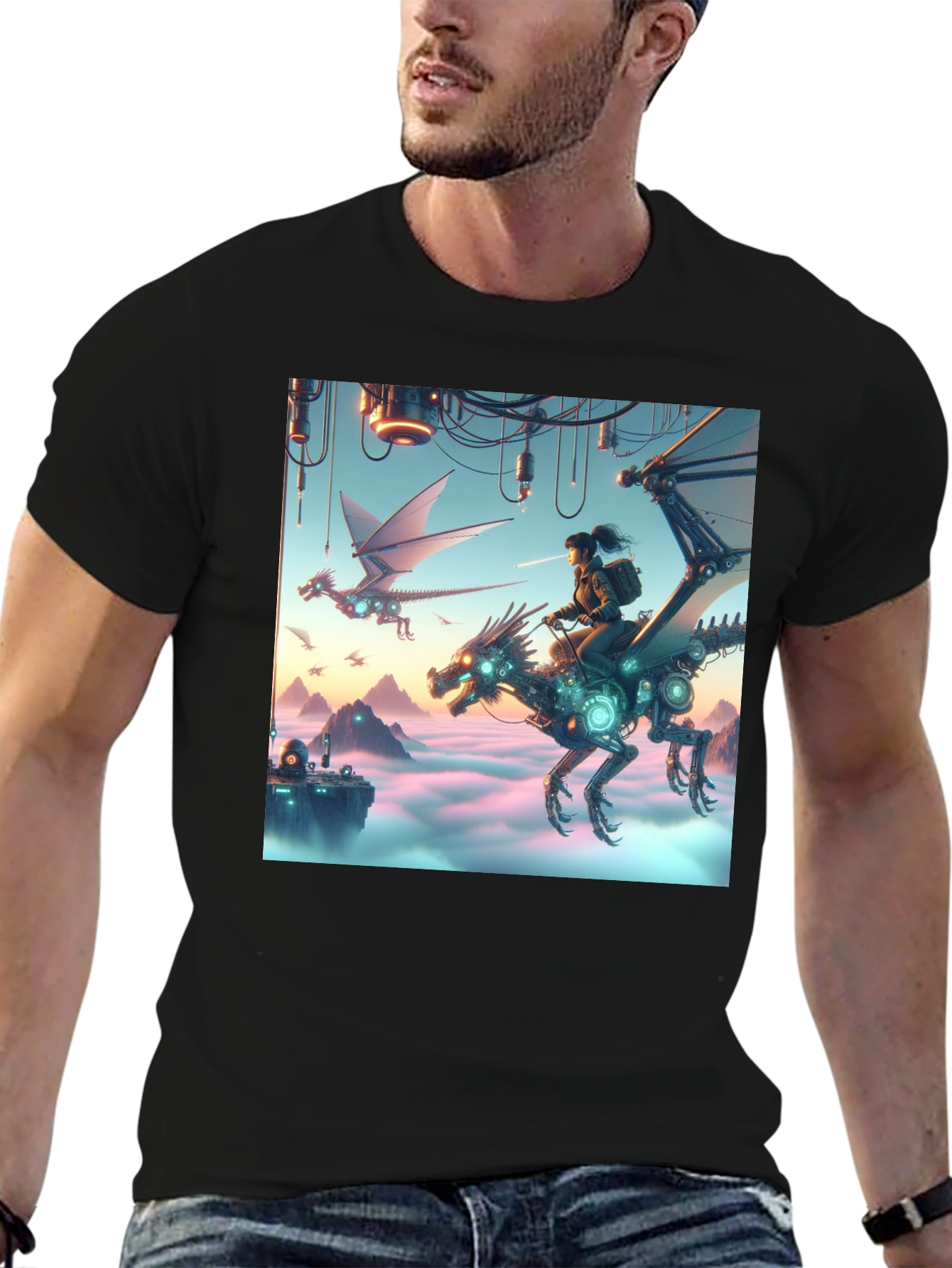 Steampunk Dragon Rider T-Shirt