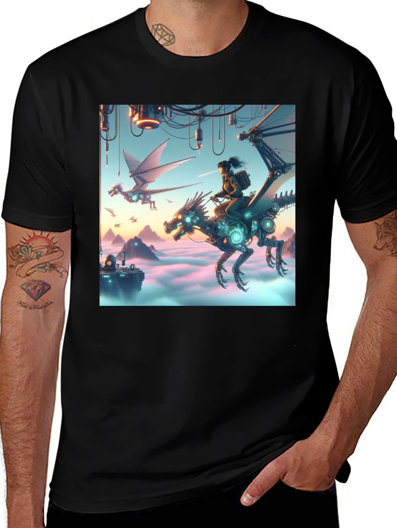 Steampunk Dragon Rider T-Shirt