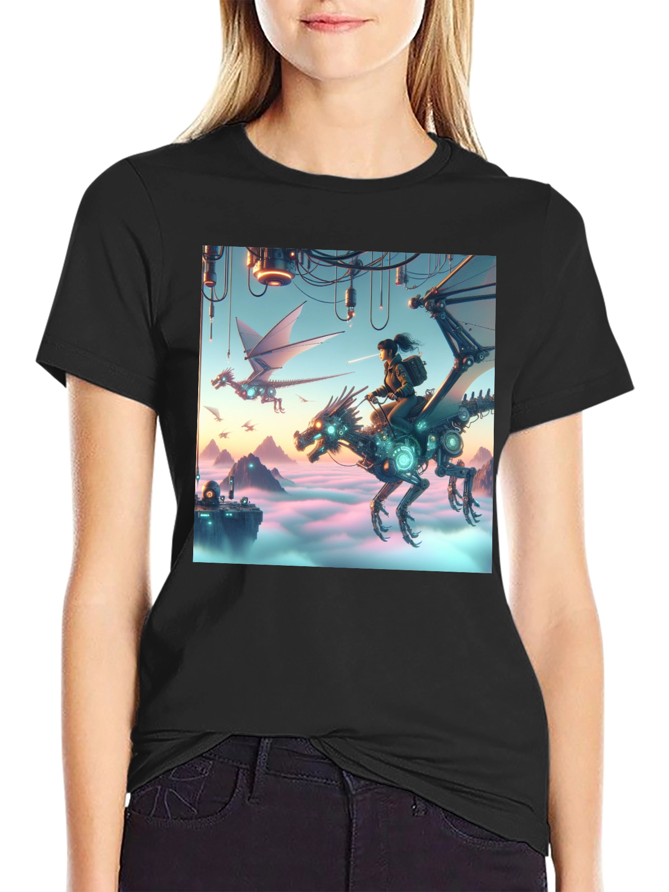 Steampunk Dragon Rider T-Shirt