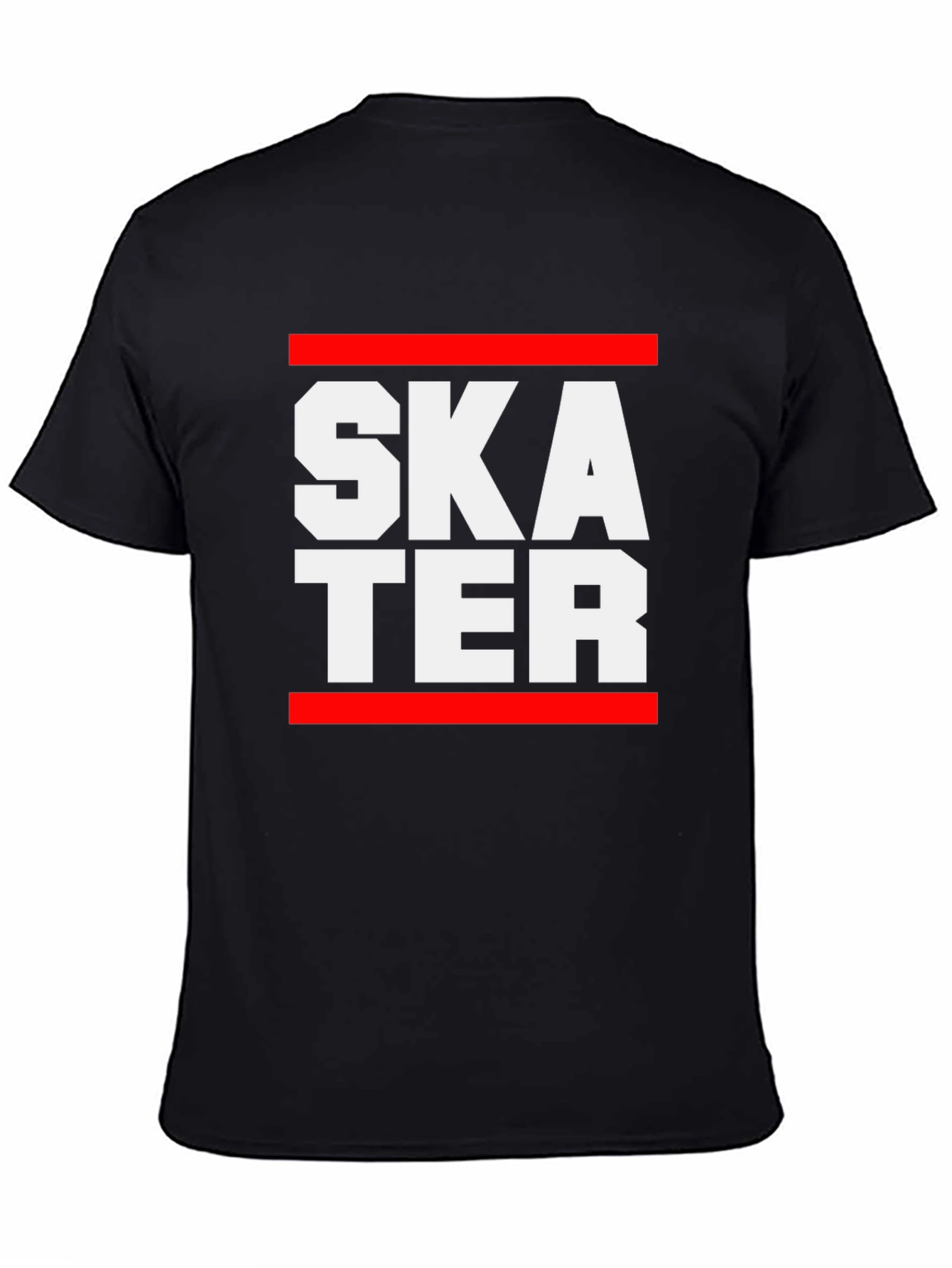 Skater Graphic Tee - Black Cotton Skateboard Shirt