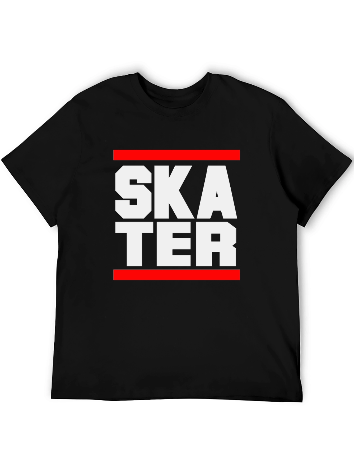 Skater Graphic Tee - Black Cotton Skateboard Shirt
