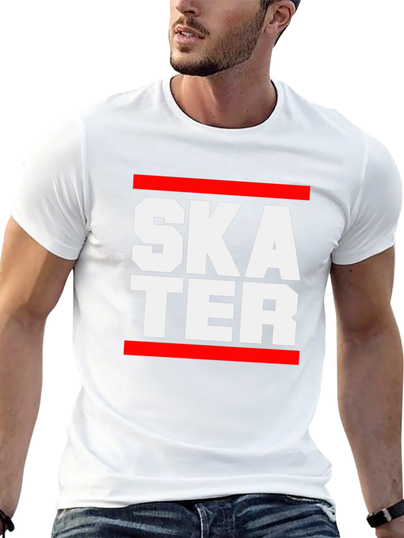 Skater Graphic Tee - Black Cotton Skateboard Shirt
