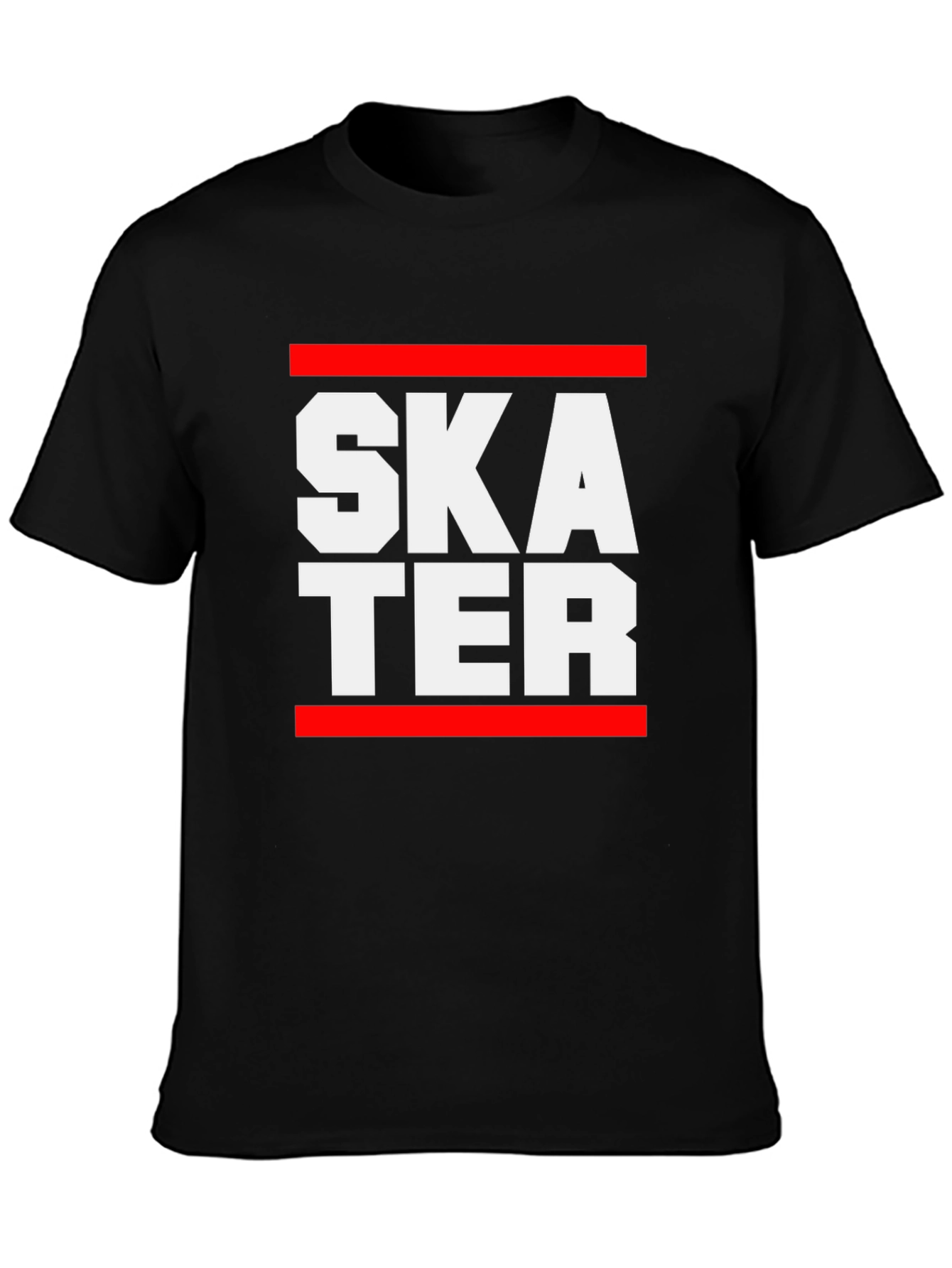 Skater Graphic Tee - Black Cotton Skateboard Shirt