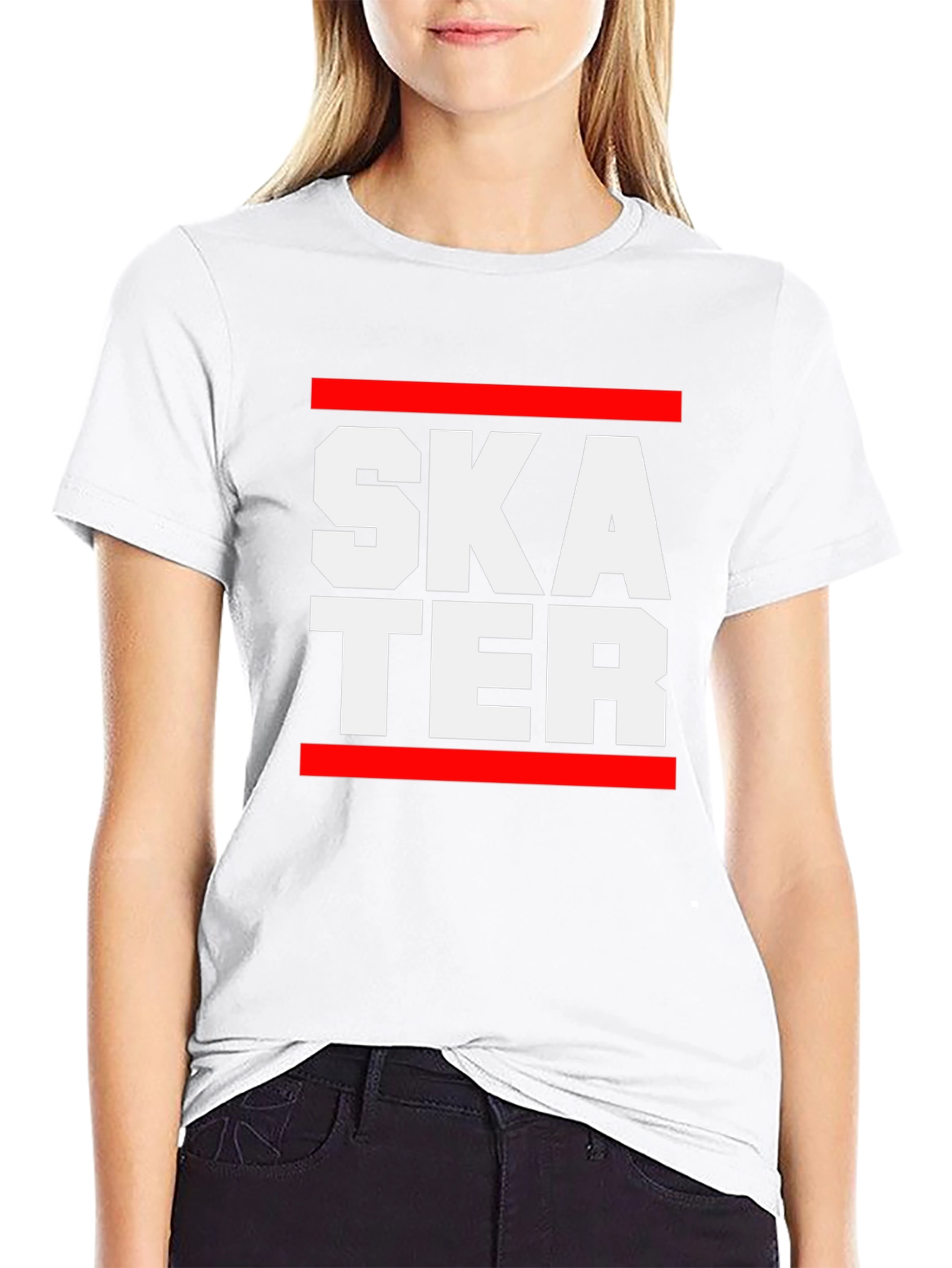 Skater Graphic Tee - Black Cotton Skateboard Shirt