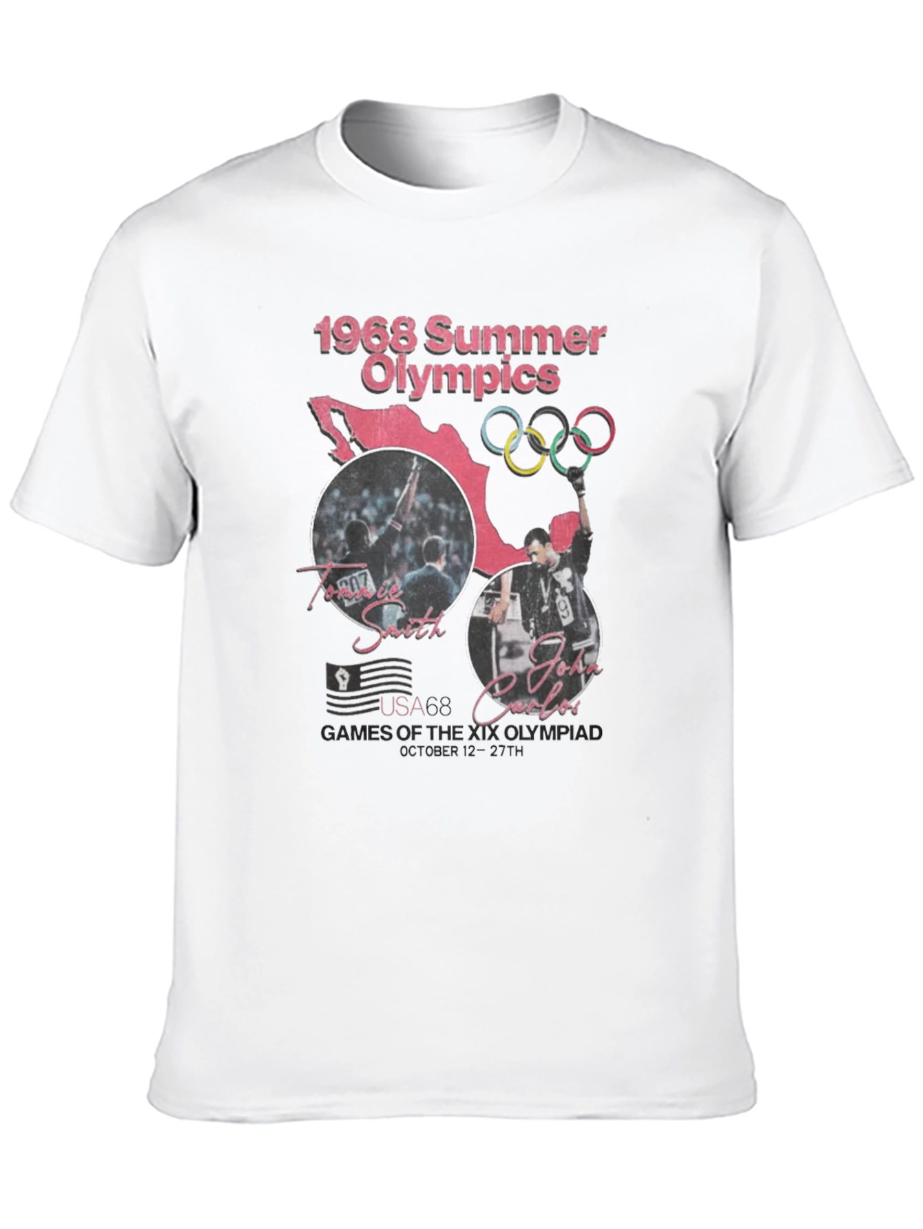 1968 Summer Olympics Black T-Shirt