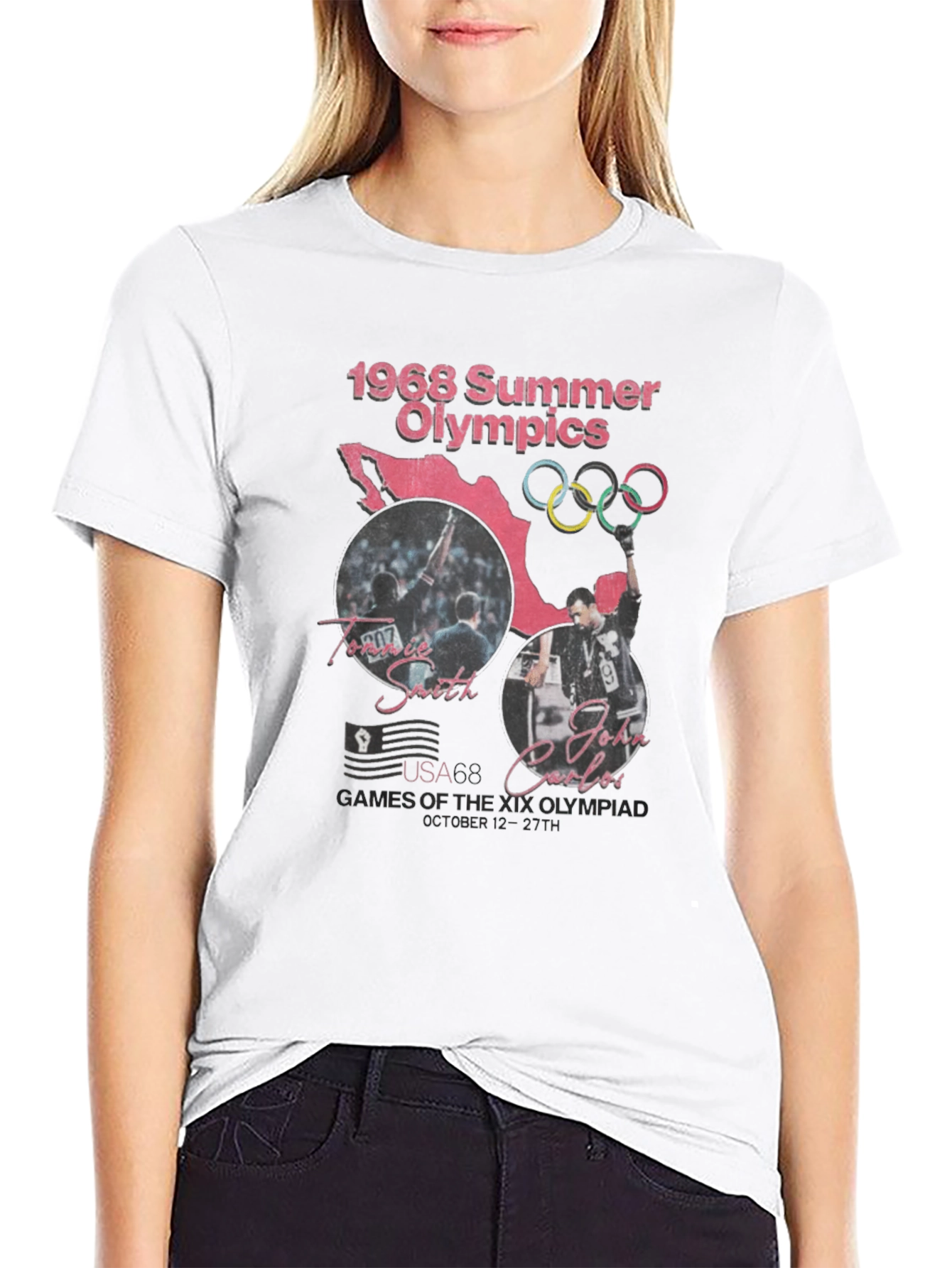 1968 Summer Olympics Black T-Shirt