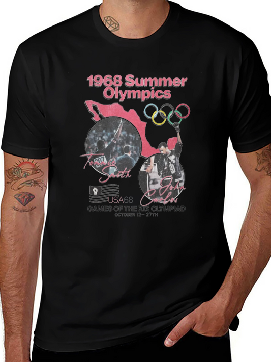 1968 Summer Olympics Black T-Shirt