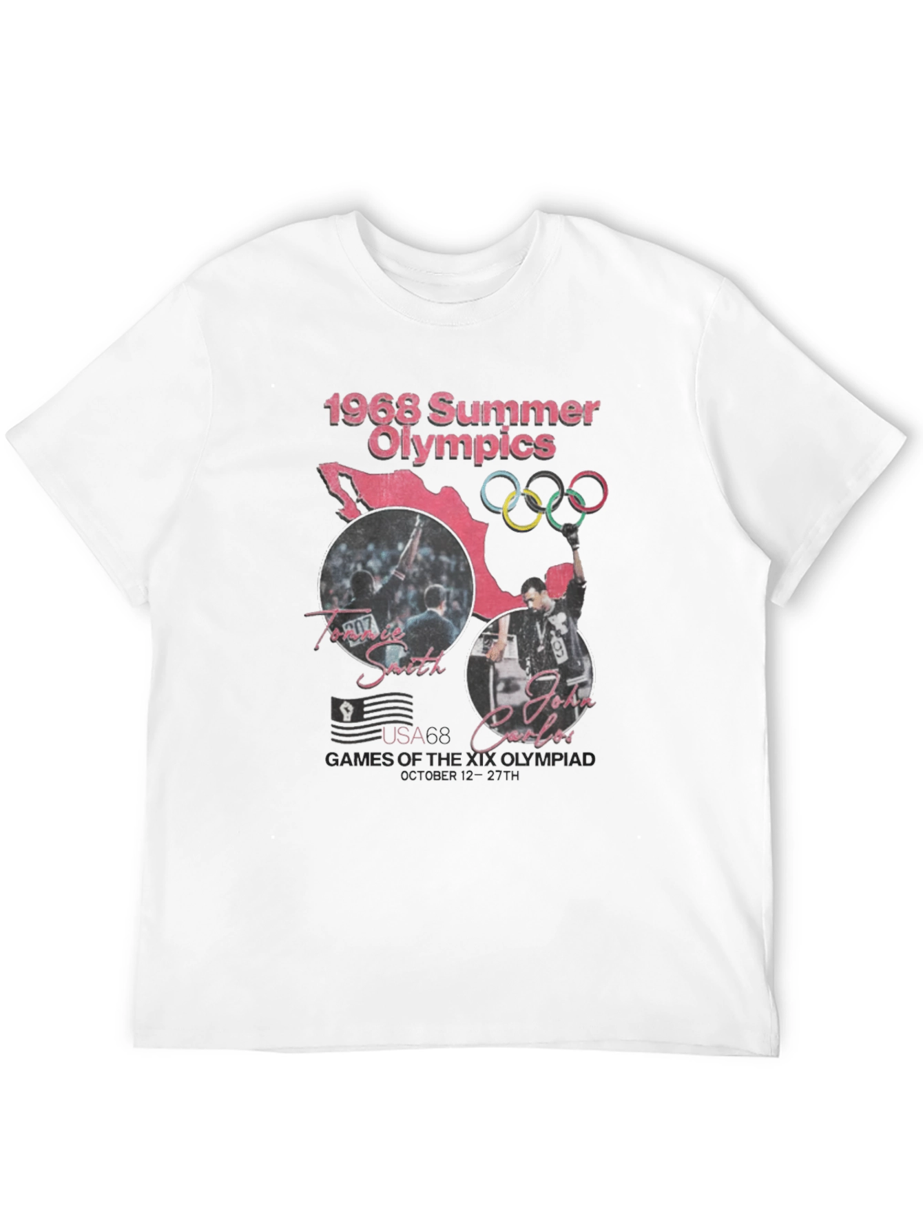 1968 Summer Olympics Black T-Shirt