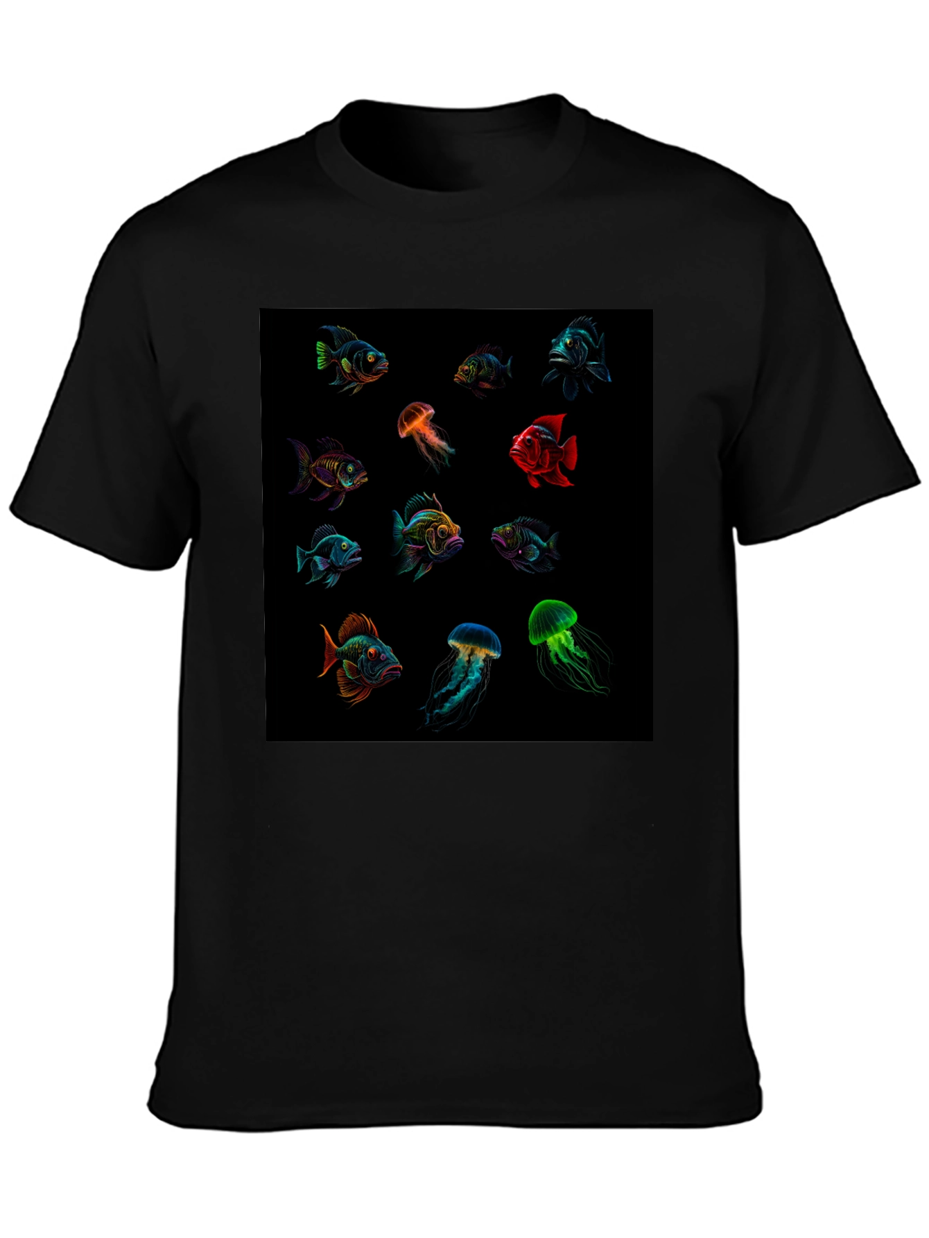 Aquatic Life Graphic T-Shirt