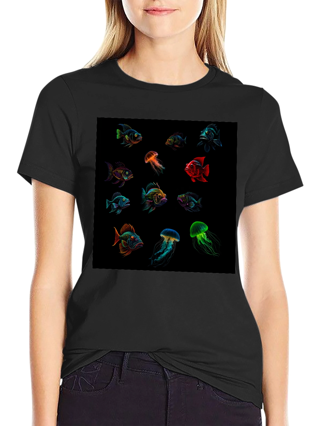 Aquatic Life Graphic T-Shirt