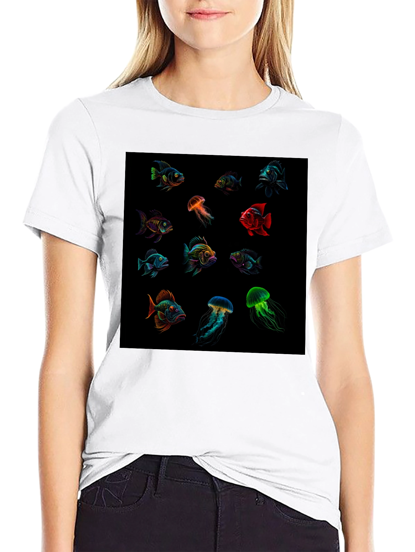 Aquatic Life Graphic T-Shirt