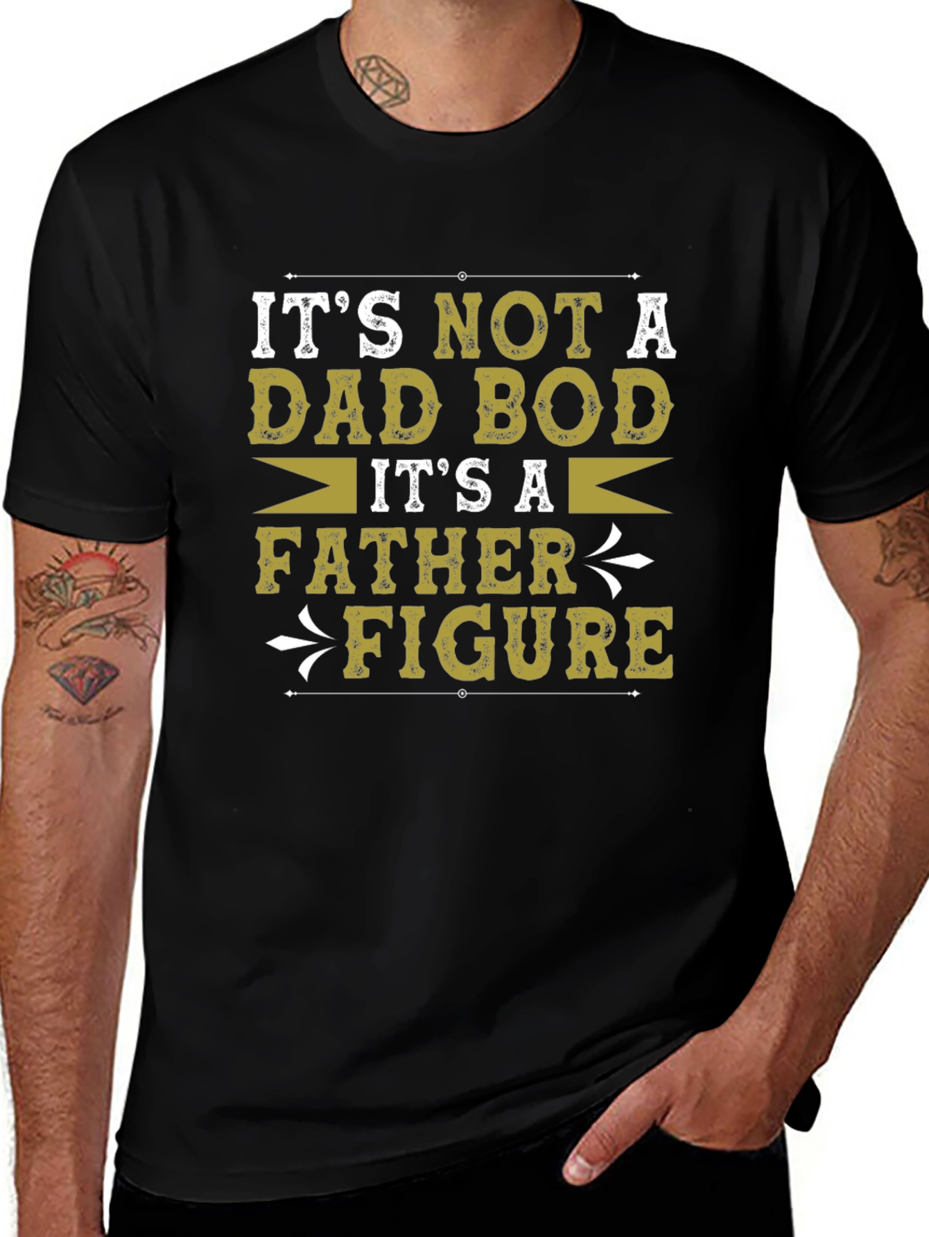 Its Not A Dad Bod Father Figure Graphic T-Shirt