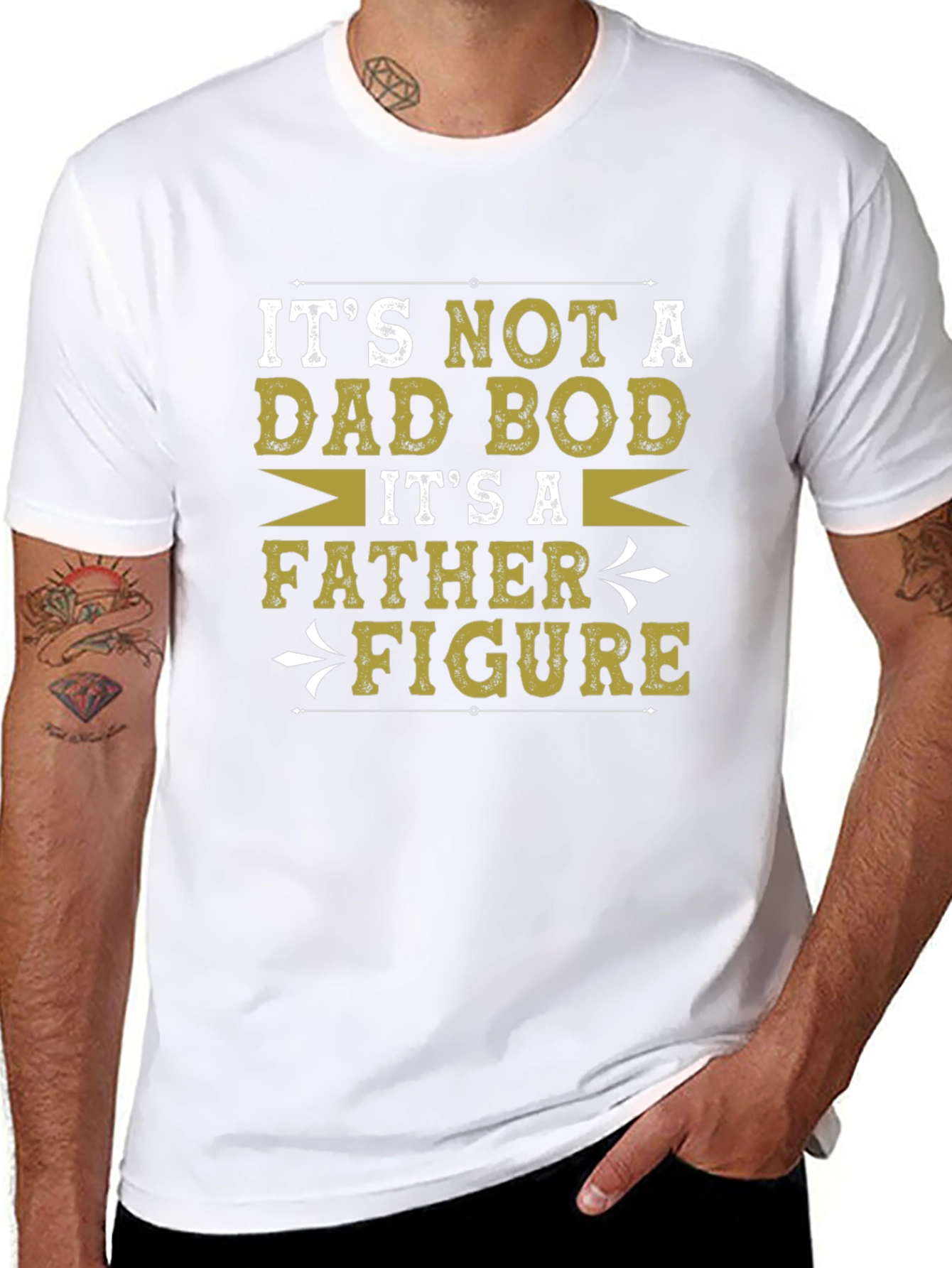Its Not A Dad Bod Father Figure Graphic T-Shirt