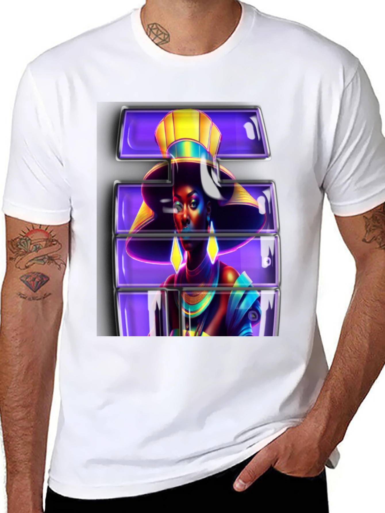 Graphic Tee - Egyptian Queen in 3D