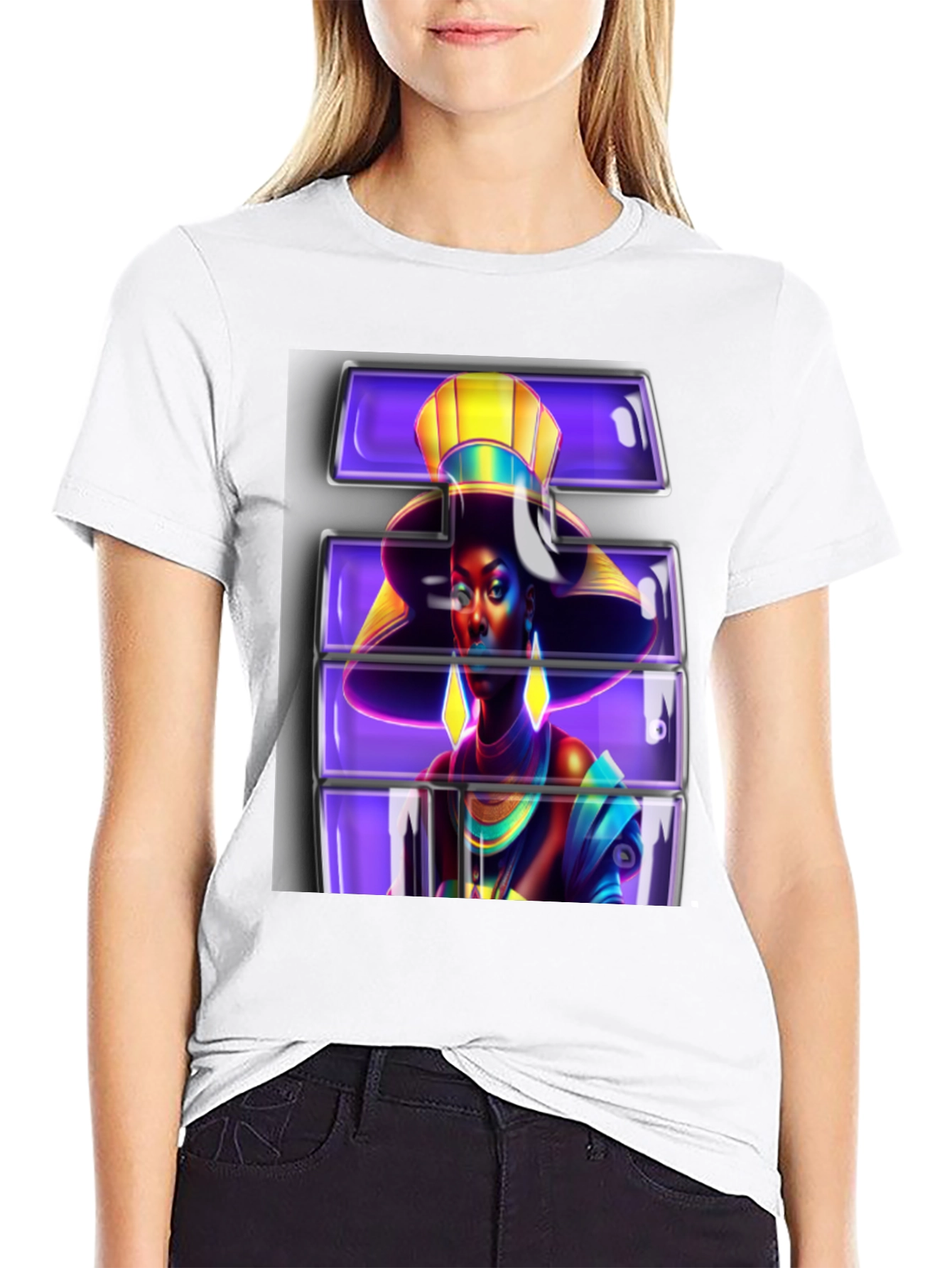 Graphic Tee - Egyptian Queen in 3D