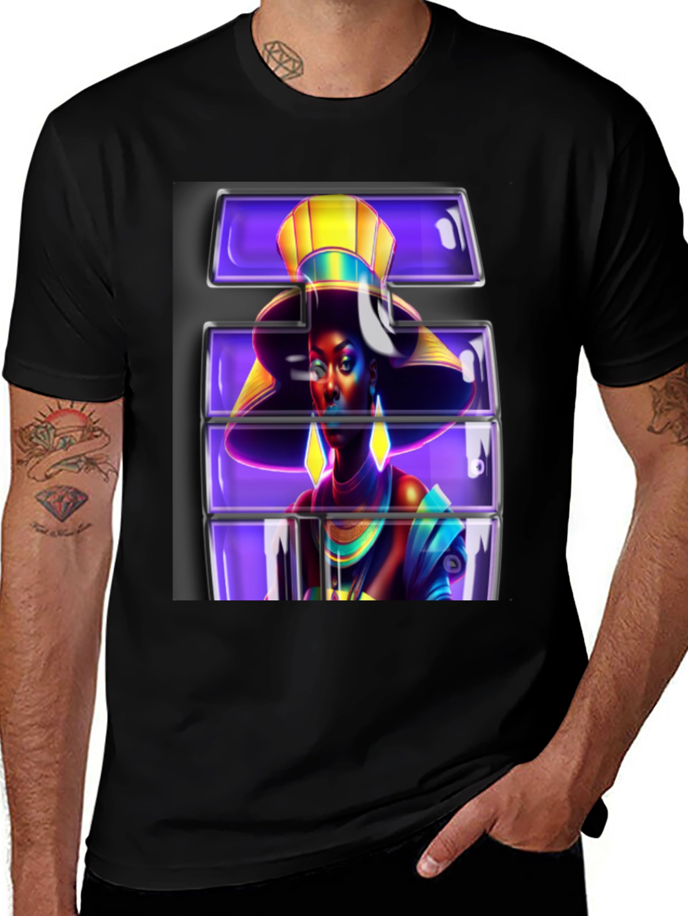 Graphic Tee - Egyptian Queen in 3D