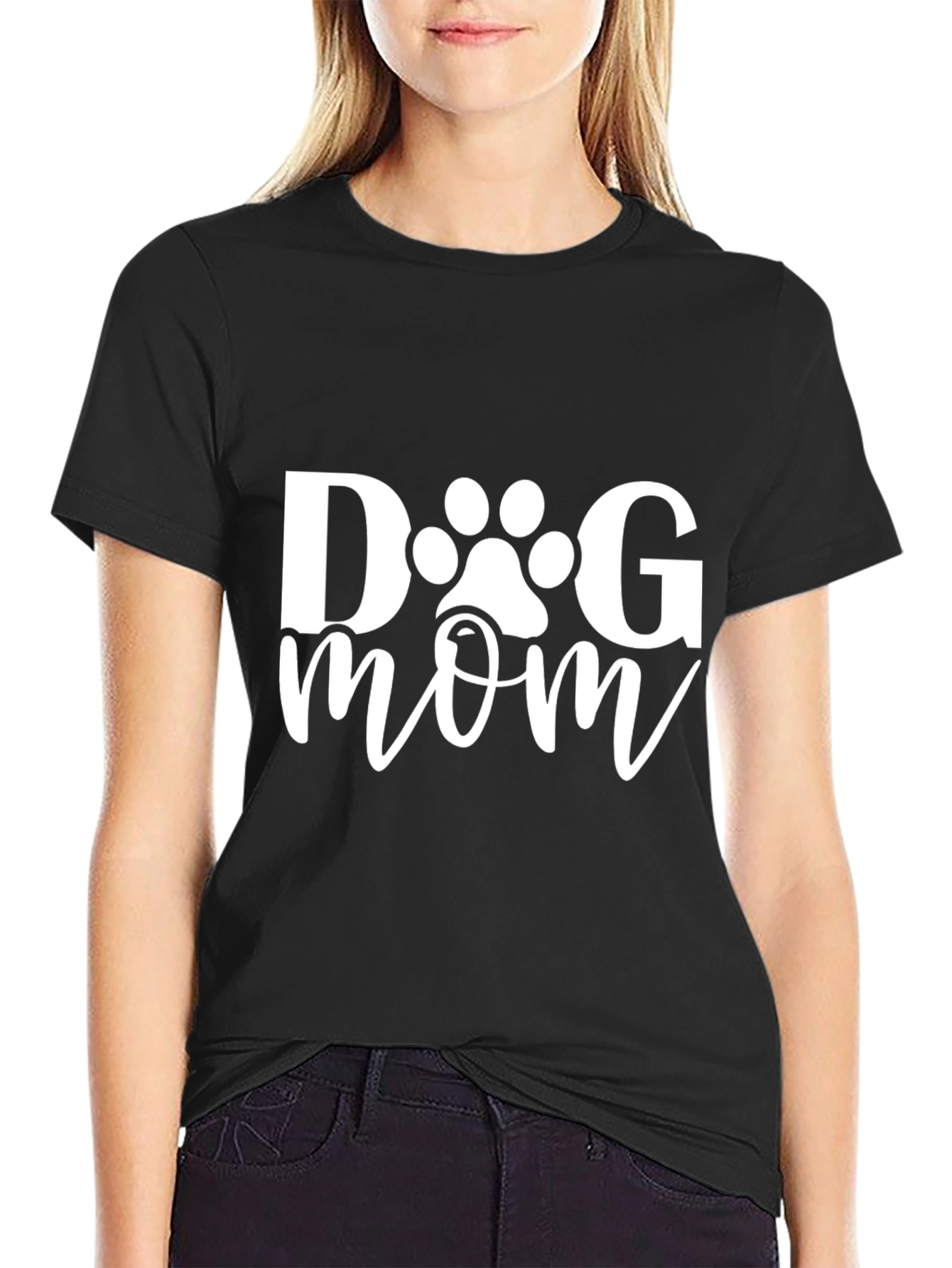 Dog Mom T-Shirt - Black
