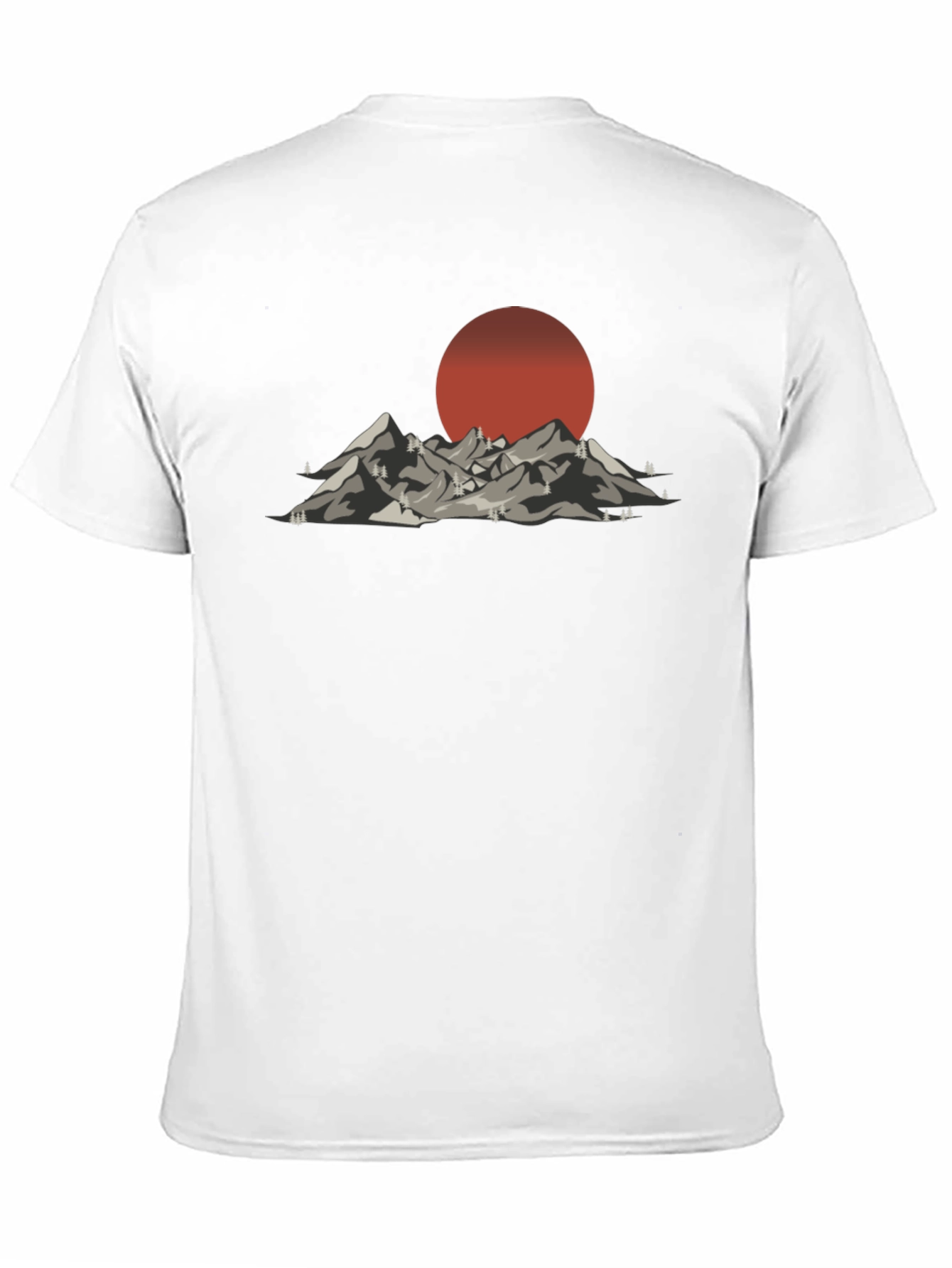 Mountain Sunset Graphic Tee - Black