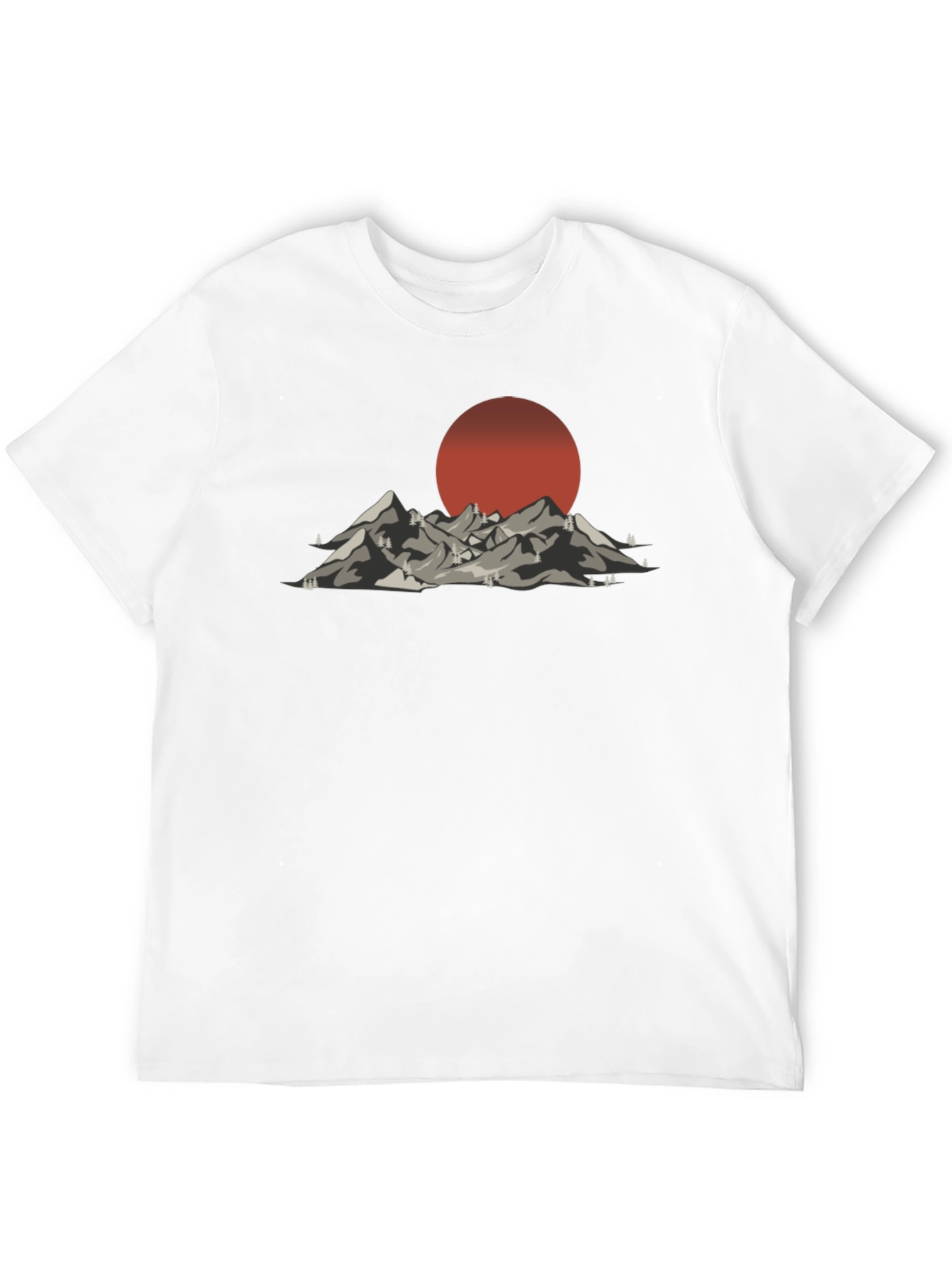 Mountain Sunset Graphic Tee - Black