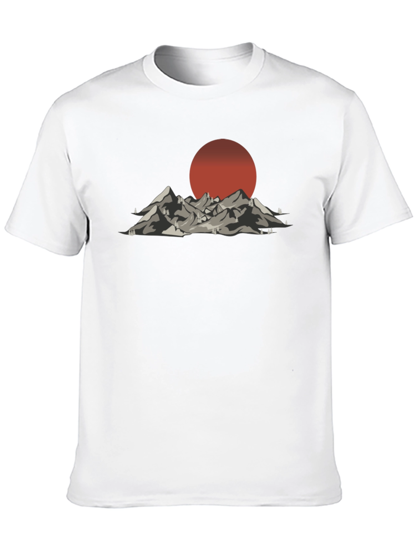 Mountain Sunset Graphic Tee - Black