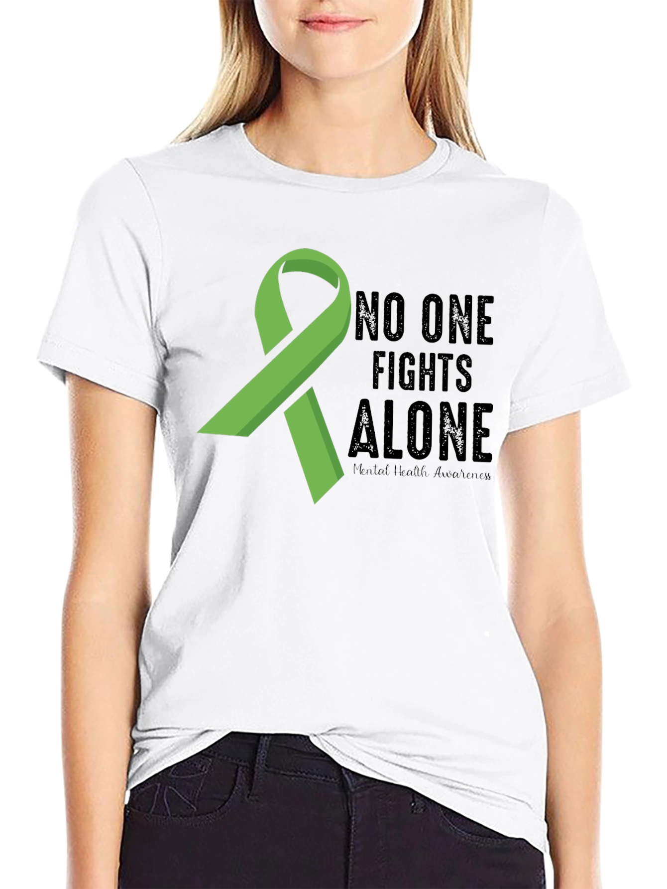 Mental Health Awareness Tee - No One Fights Alone