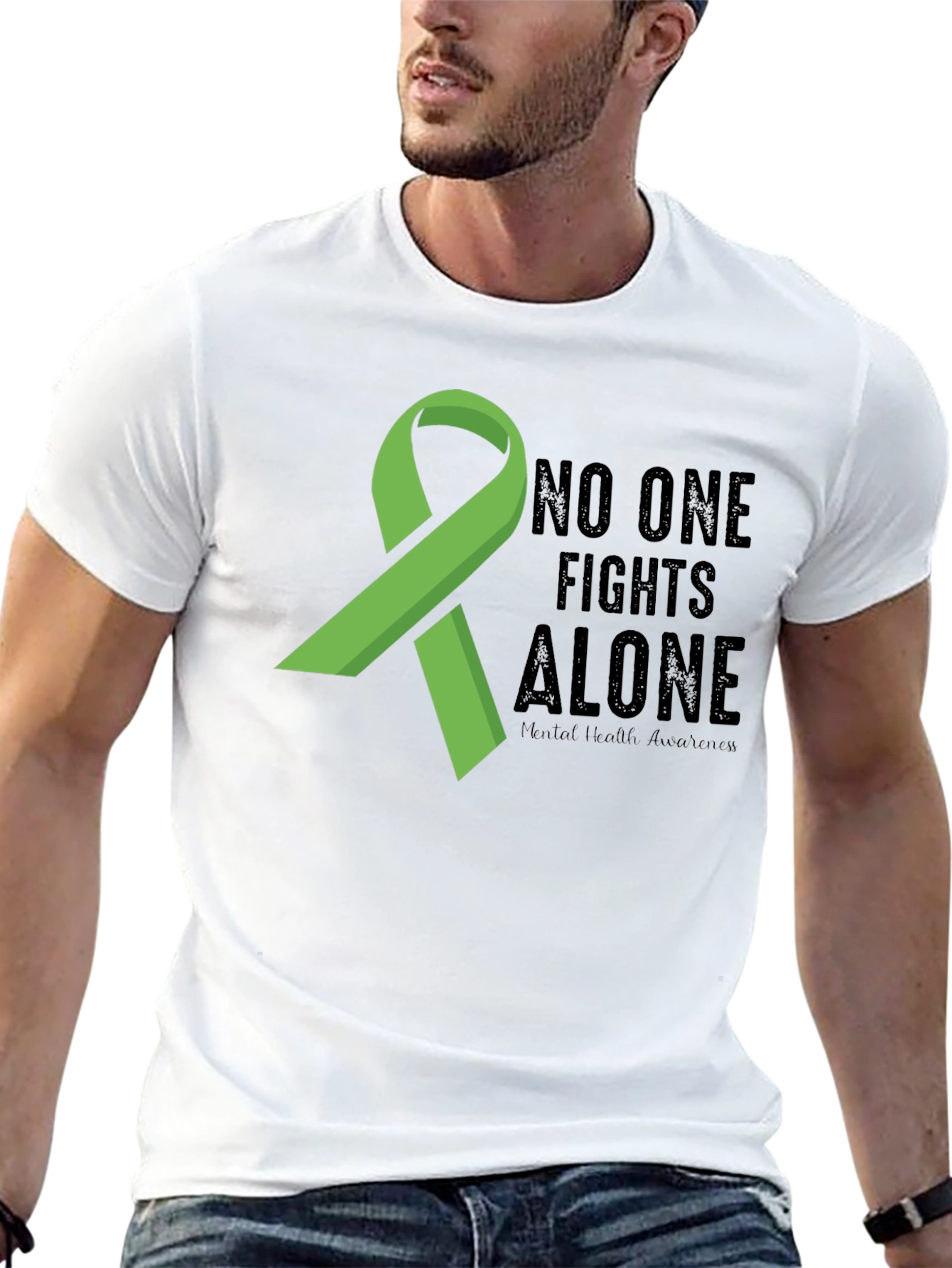 Mental Health Awareness Tee - No One Fights Alone